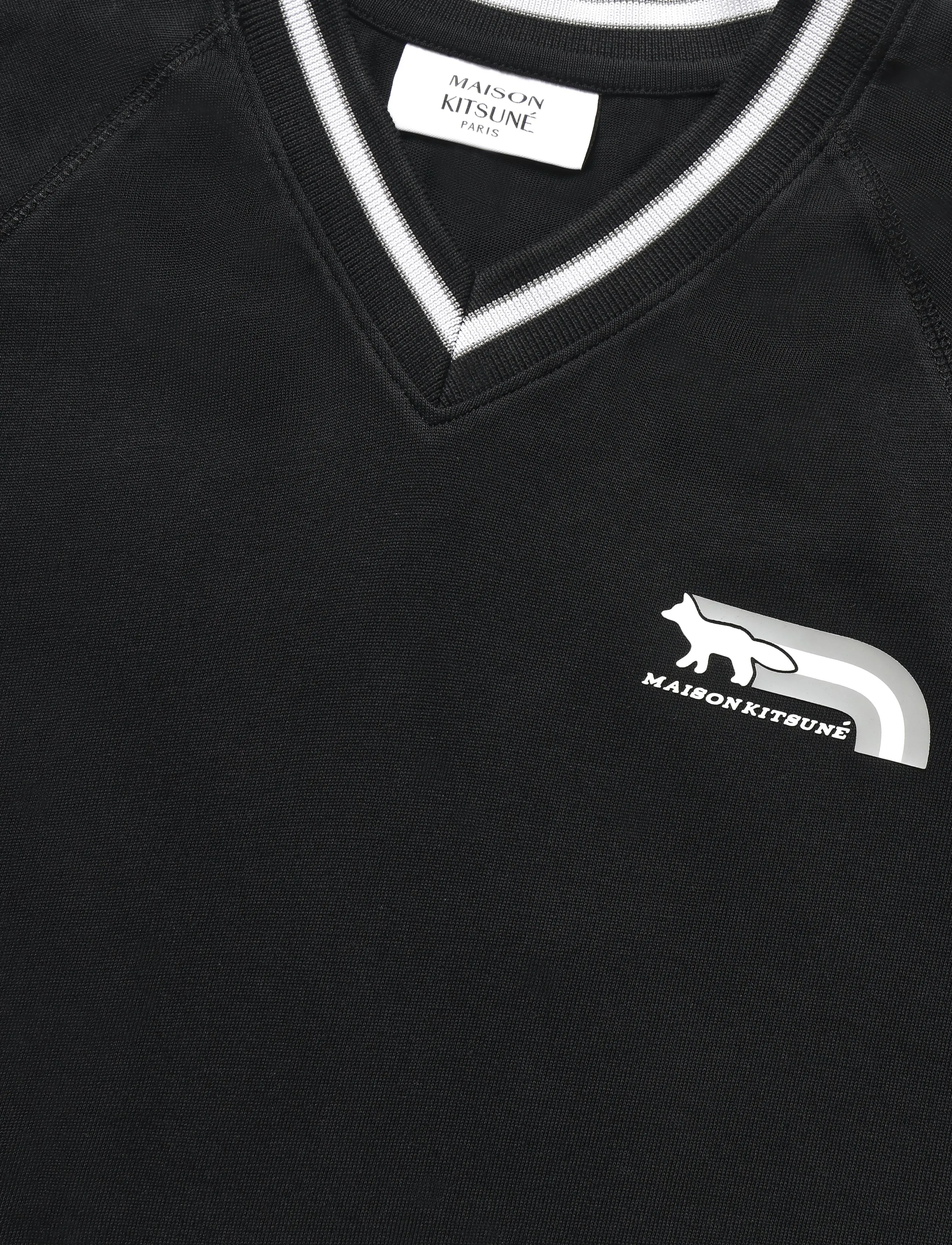 Maison Kitsune - FLASH FOX FOX RAGLAN TEE-SHIRT - black - 2