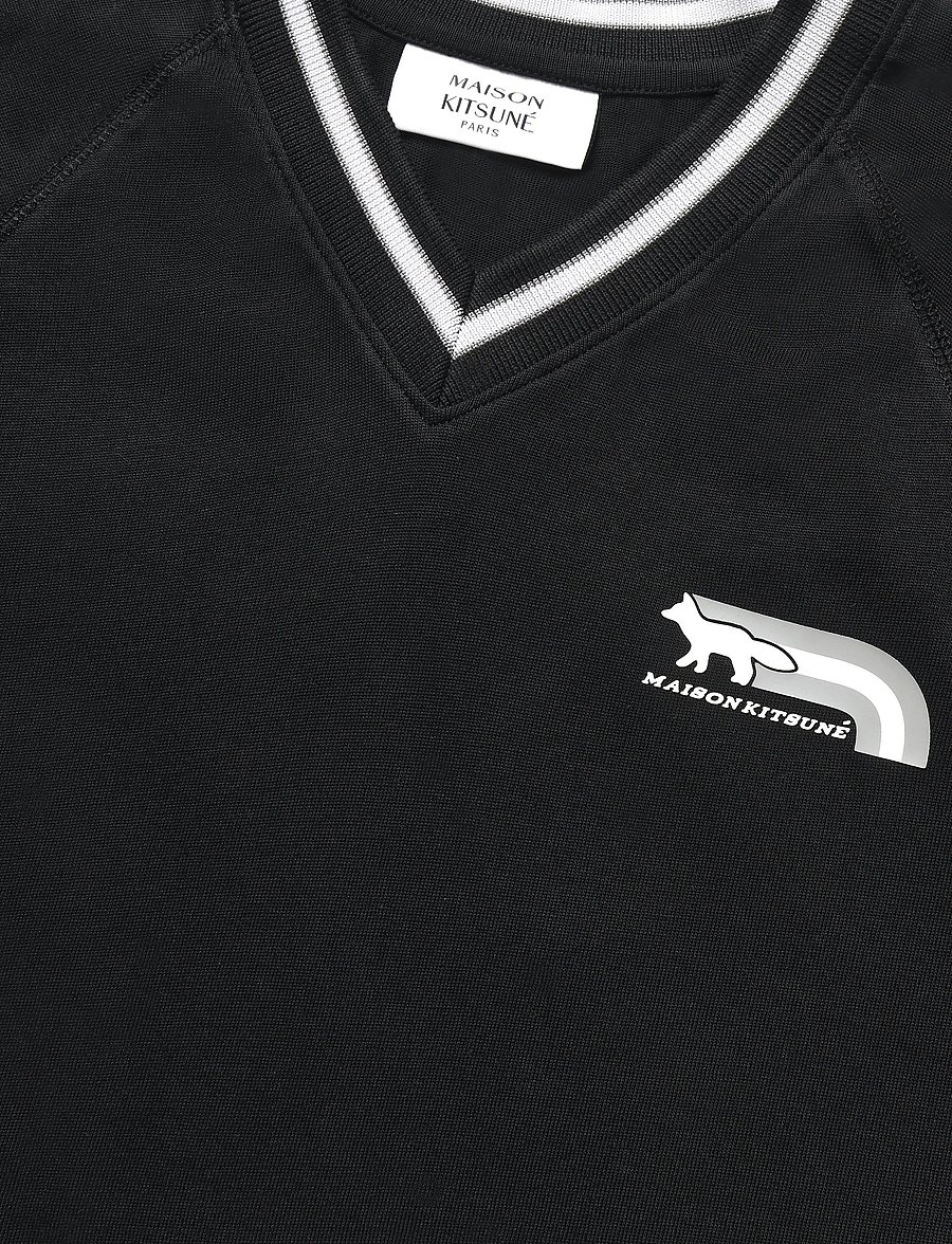 Maison Kitsune - FLASH FOX FOX RAGLAN TEE-SHIRT - t-shirts - black - 2