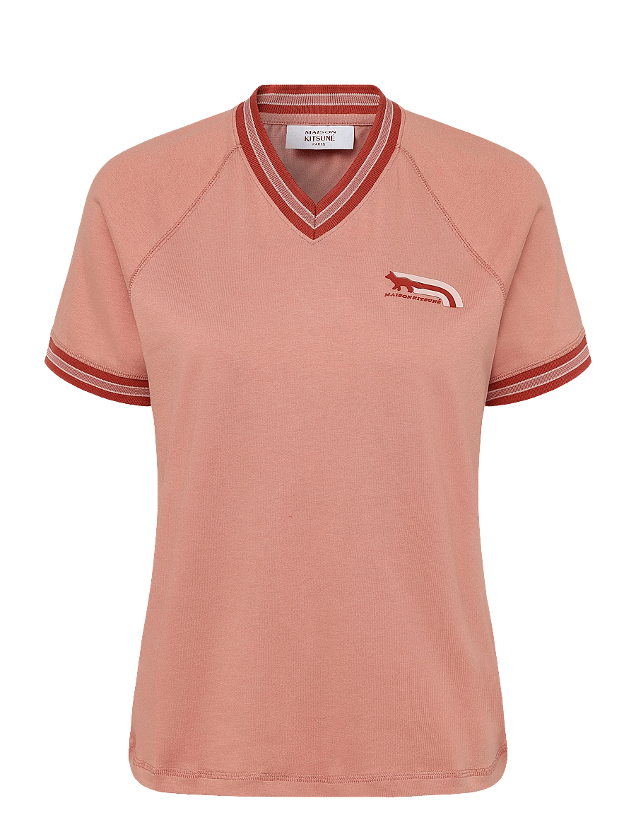 Maison Kitsune - FLASH FOX FOX RAGLAN TEE-SHIRT - t-särgid - acer leaf - 0
