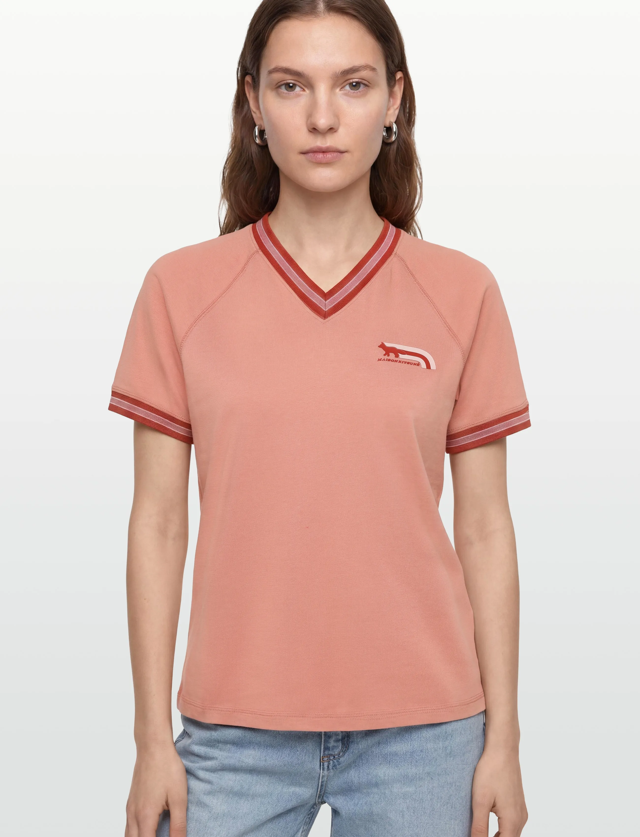 Maison Kitsune - FLASH FOX FOX RAGLAN TEE-SHIRT - t-shirts - acer leaf - 3