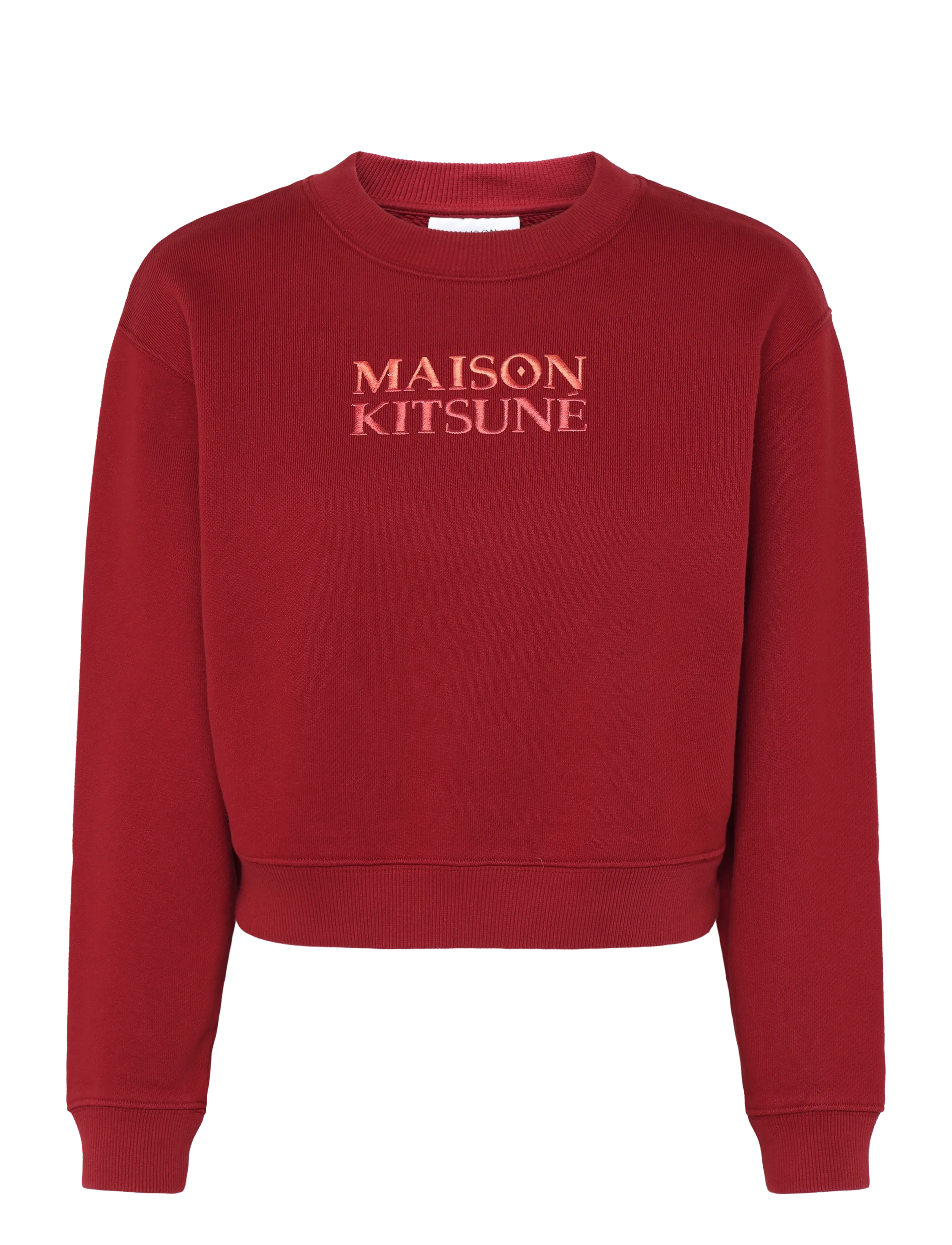 Maison Kitsune GRADIENT MAISON KITSUNE BOXY SWEATSHIRT - Džemperiai - WINTERBERRY / burgundy