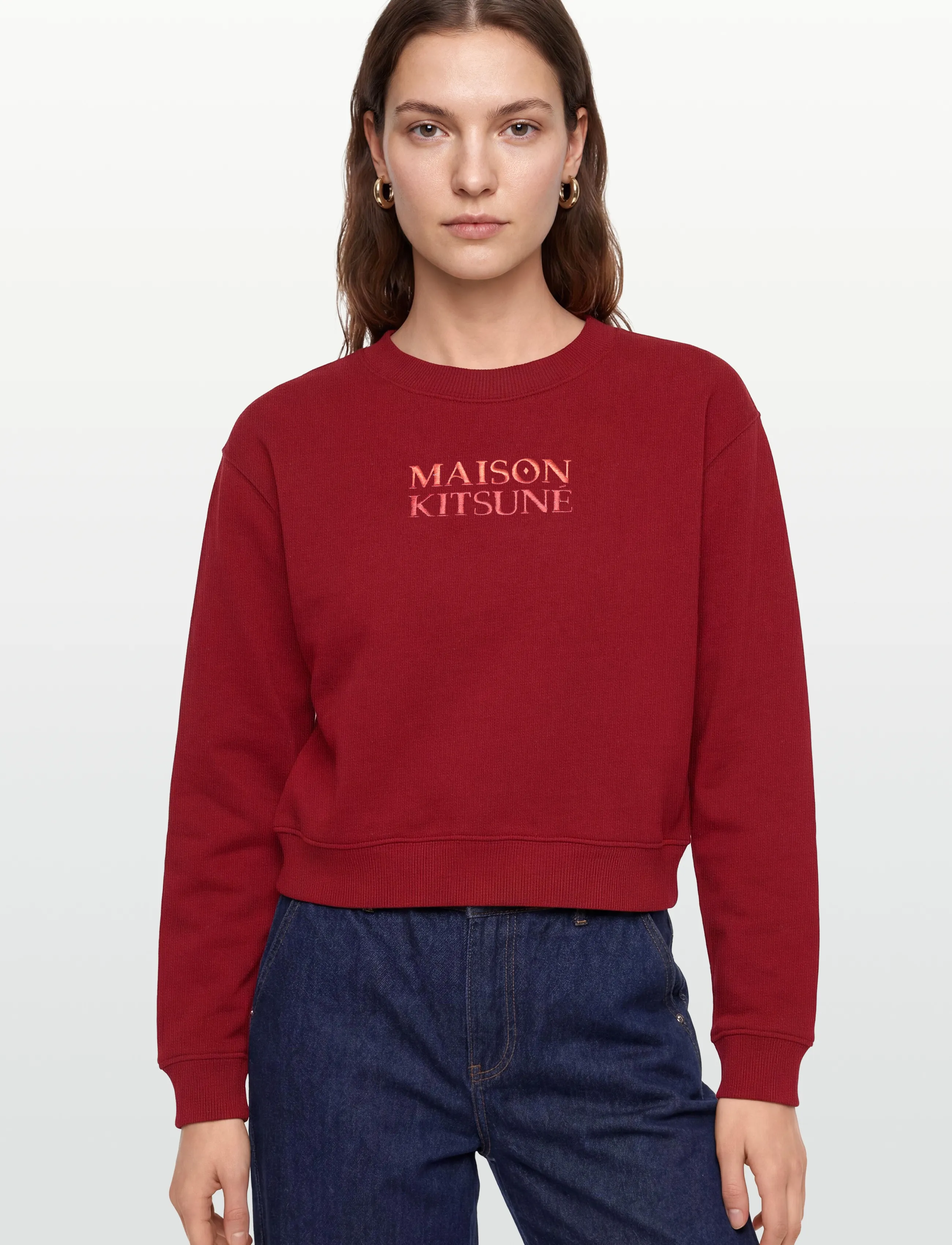 Maison Kitsune - GRADIENT MAISON KITSUNE BOXY SWEATSHIRT - winterberry - 3