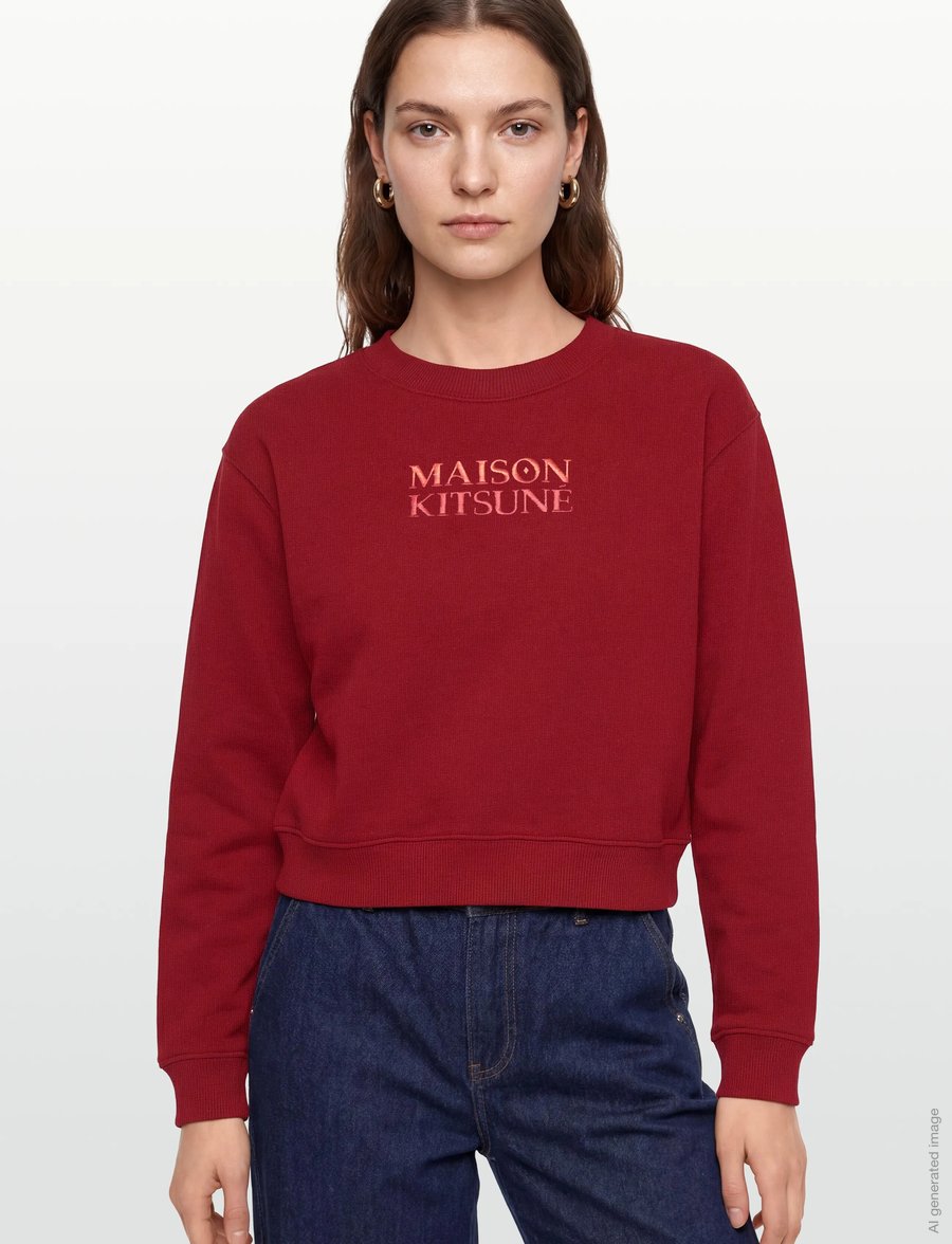 Maison Kitsune - GRADIENT MAISON KITSUNE BOXY SWEATSHIRT - sweatshirts - winterberry - 3