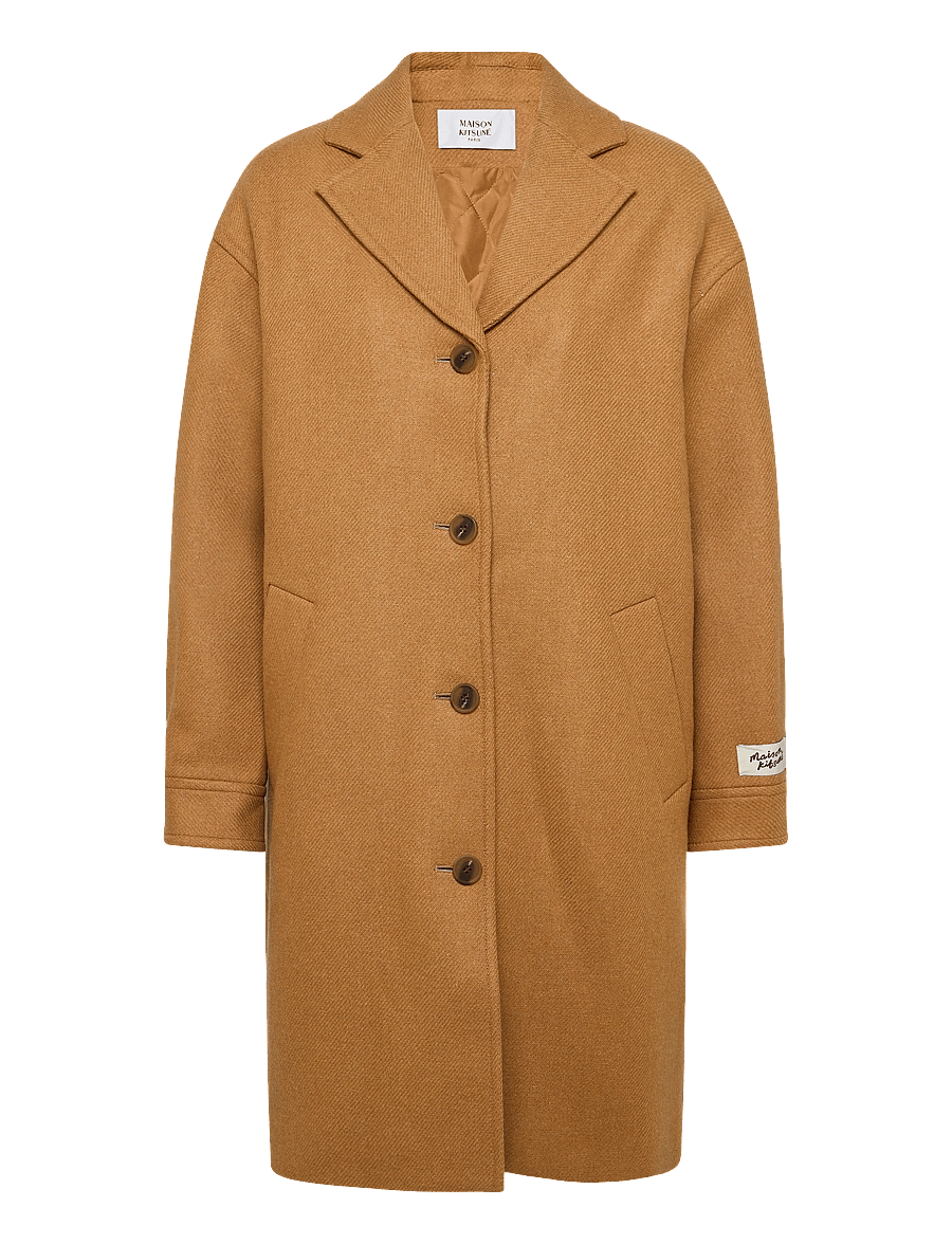 Maison Kitsune - WOOL COAT - talvejoped - beige melange - 0