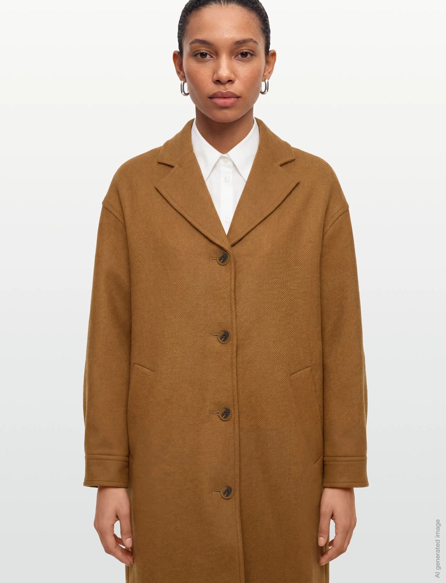 Maison Kitsune - WOOL COAT - winterjacken - beige melange - 3