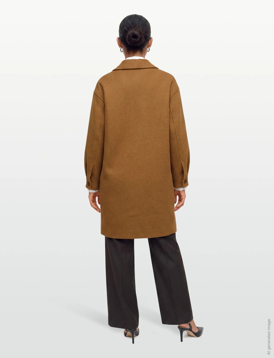 Maison Kitsune - WOOL COAT - winterjacken - beige melange - 4