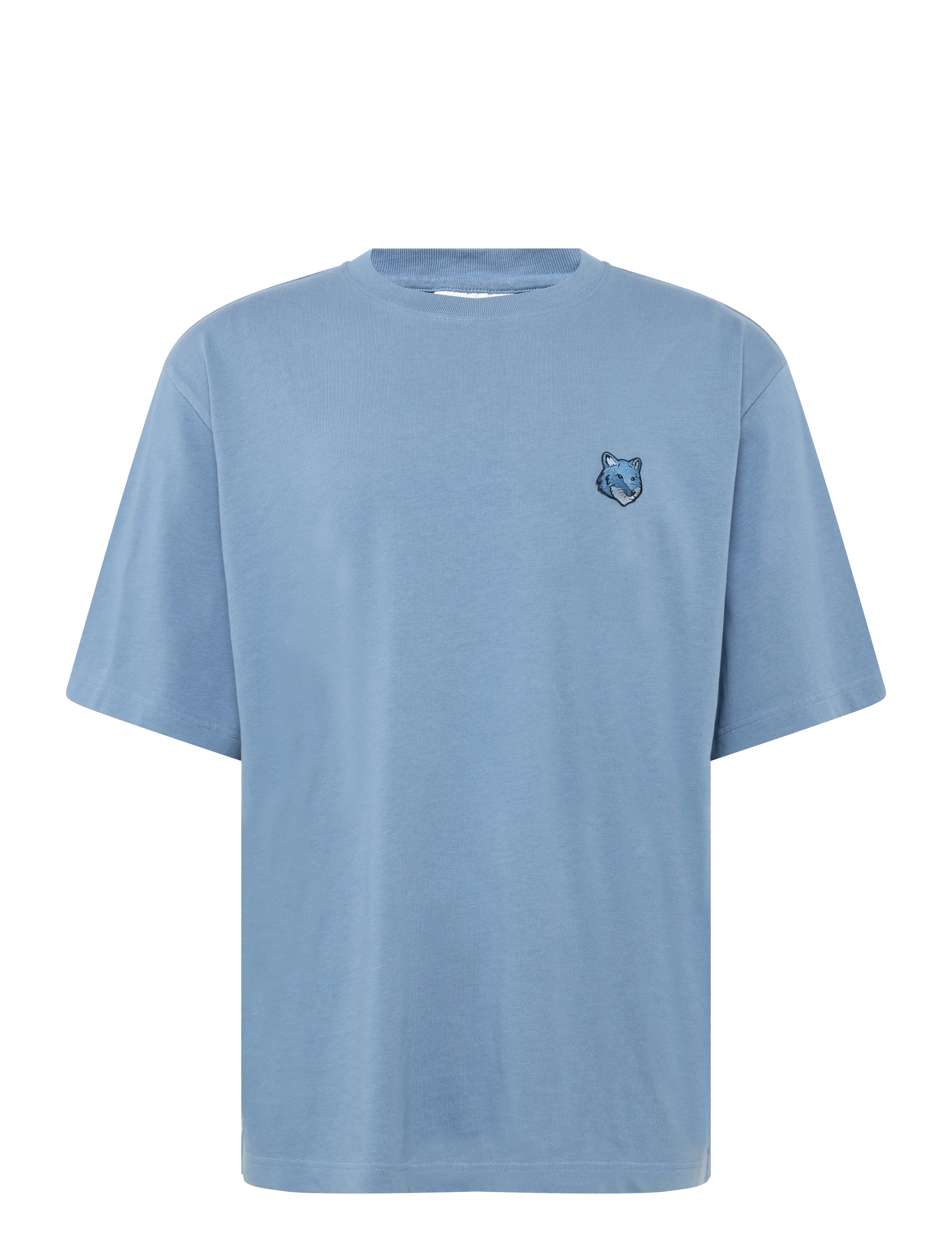 Maison Kitsune BOLD FOX HEAD PATCH OVERSIZE TEE SHIRT - T-Shirts - HAMPTON BLUE / blue