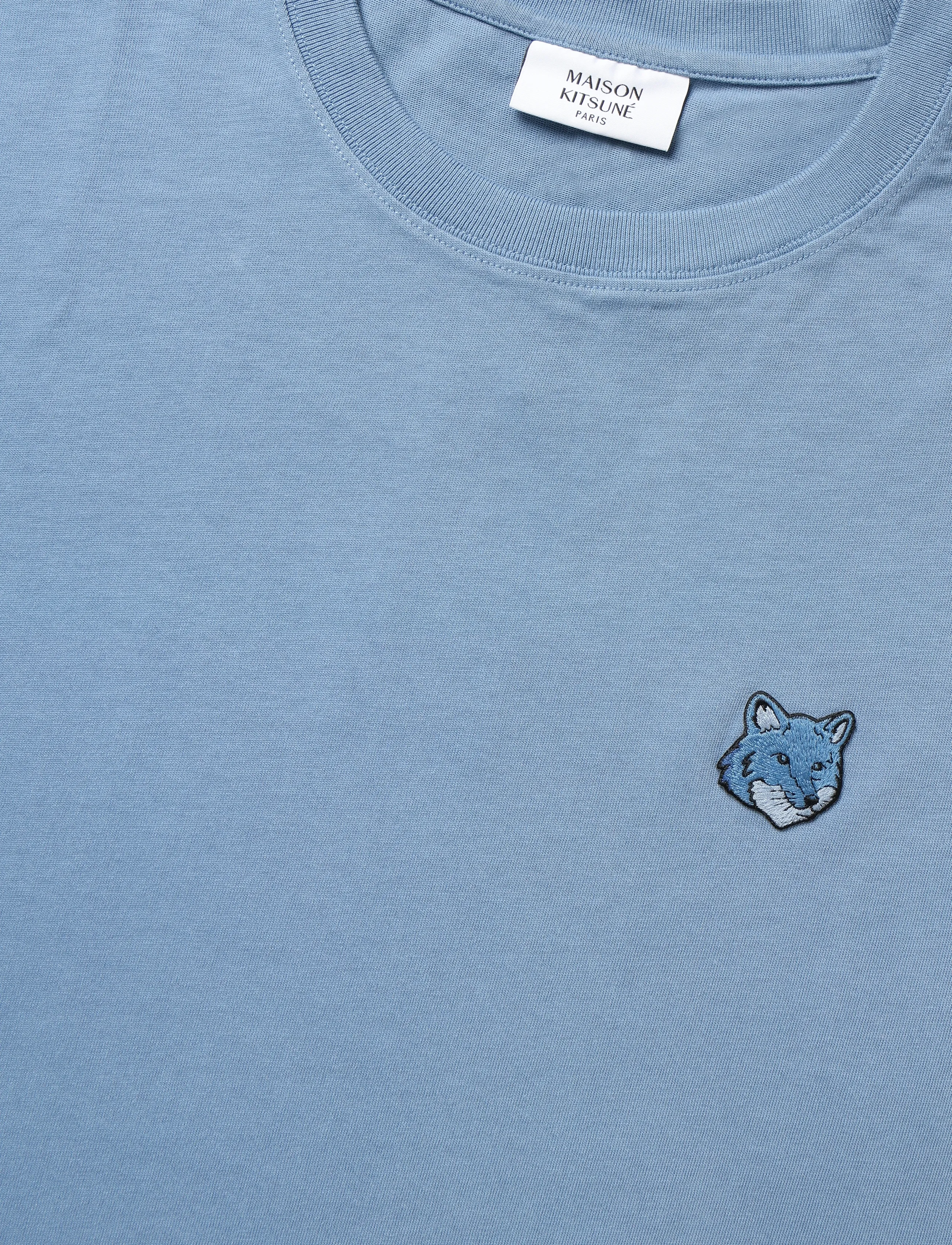 Maison Kitsune - BOLD FOX HEAD PATCH OVERSIZE TEE SHIRT - hampton blue - 2