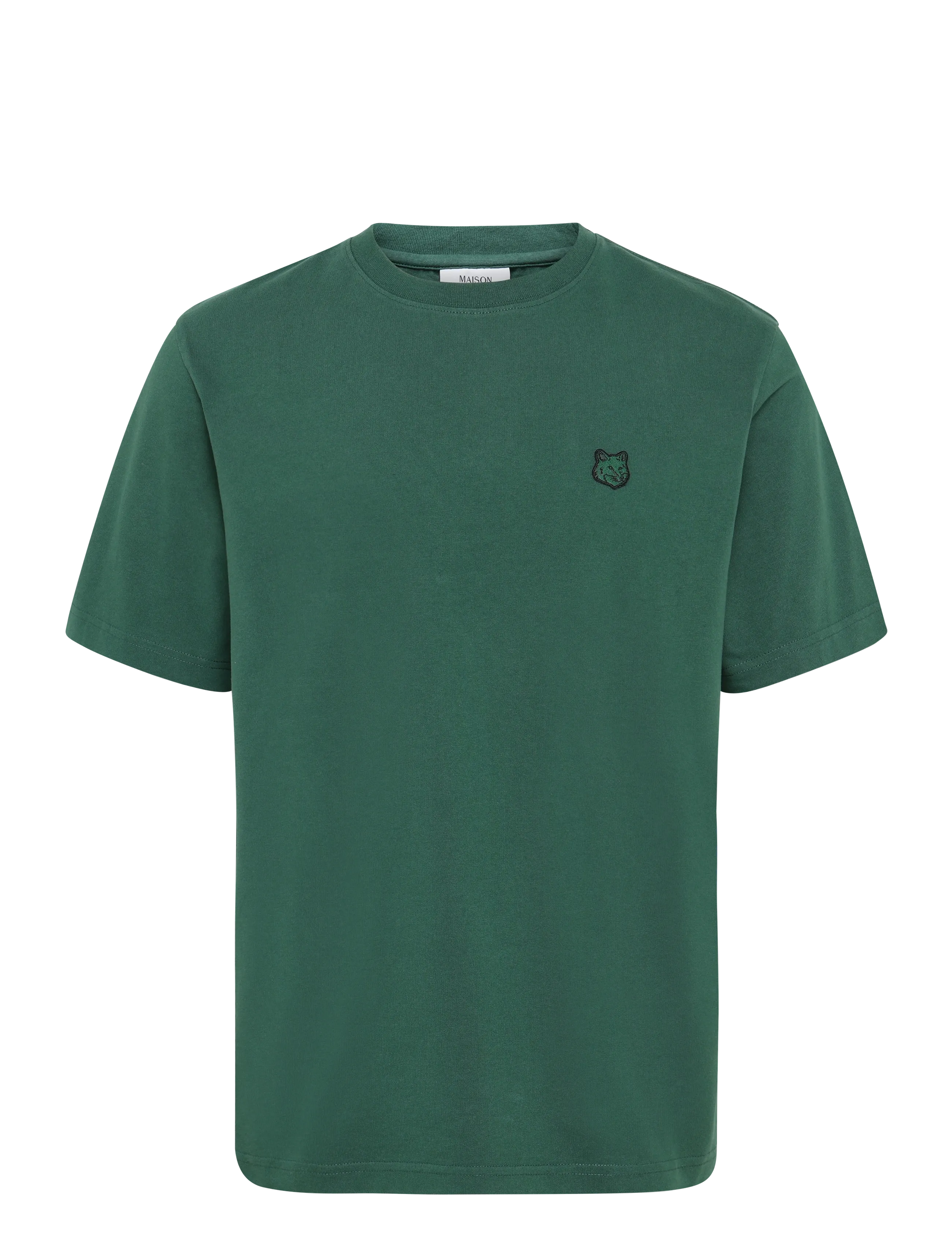 Maison Kitsune BOLD FOX HEAD PATCH COMFORT TEE SHIRT - Kläder - BOTTLE GREEN / green