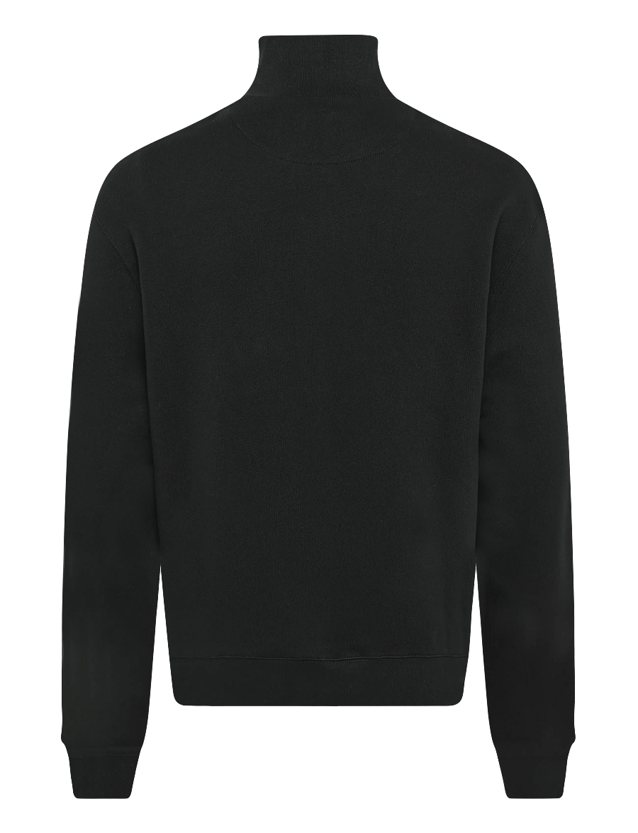 Maison Kitsune - VARSITY HALF ZIP COMFORT SWEATER - half zip strik - black - 2