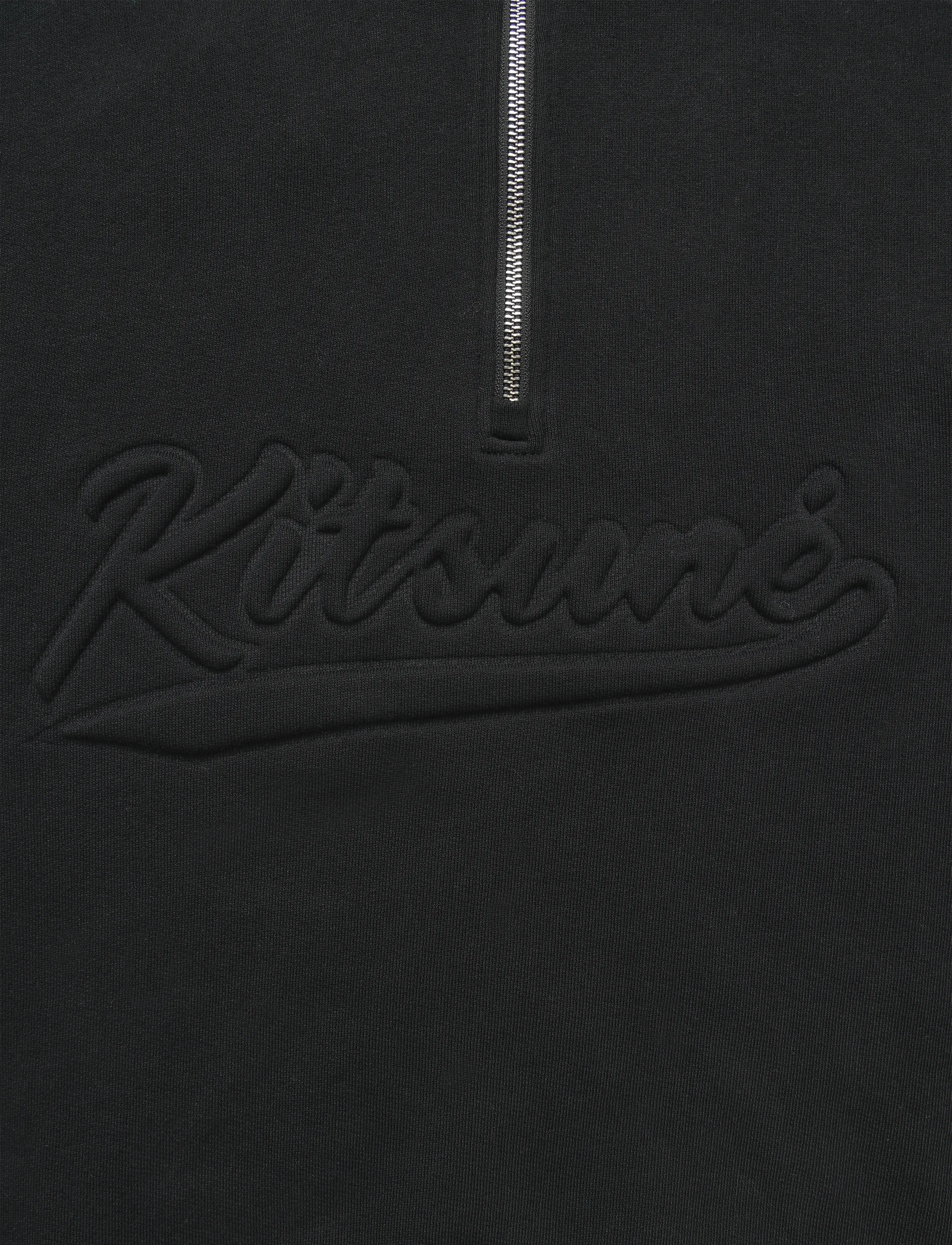 Maison Kitsune - VARSITY HALF ZIP COMFORT SWEATER - black - 2