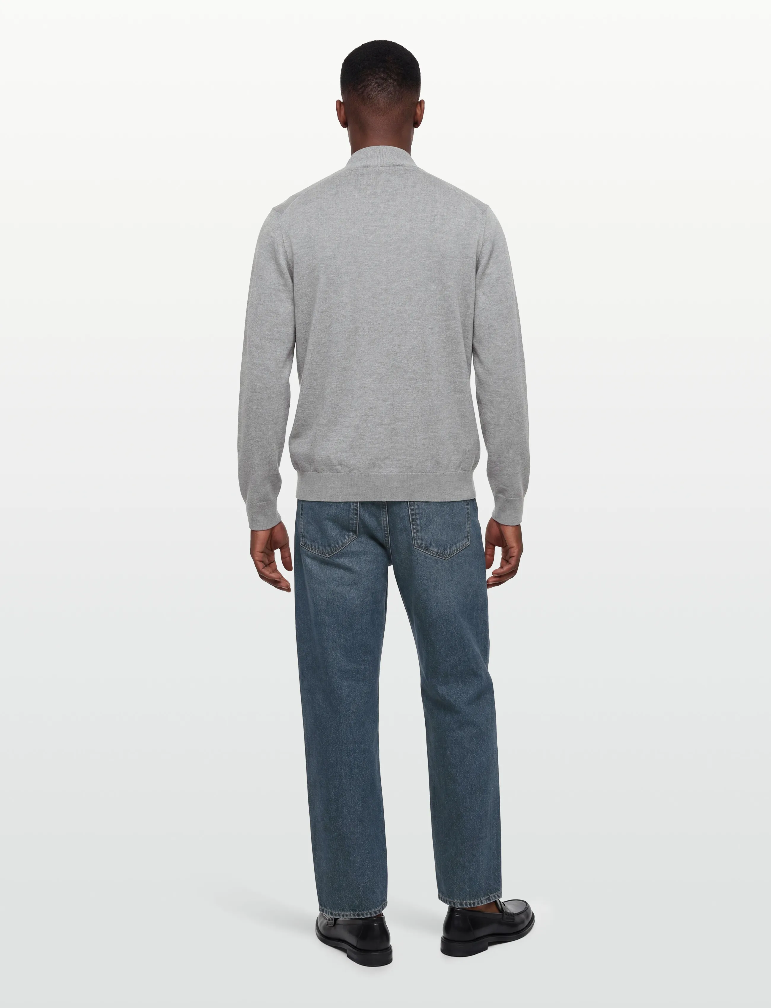 Maison Kitsune - FRENCH PROFILE FOX PATCH REGULAR CARDIGAN - kardigani - light grey melange - 4