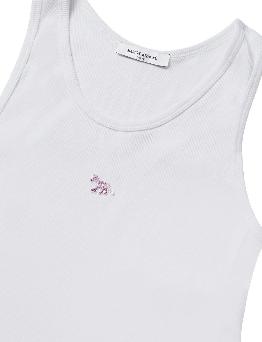 Maison Kitsune - BABY FOX PATCH TANK TOP - Ärmellose tops - white - 2