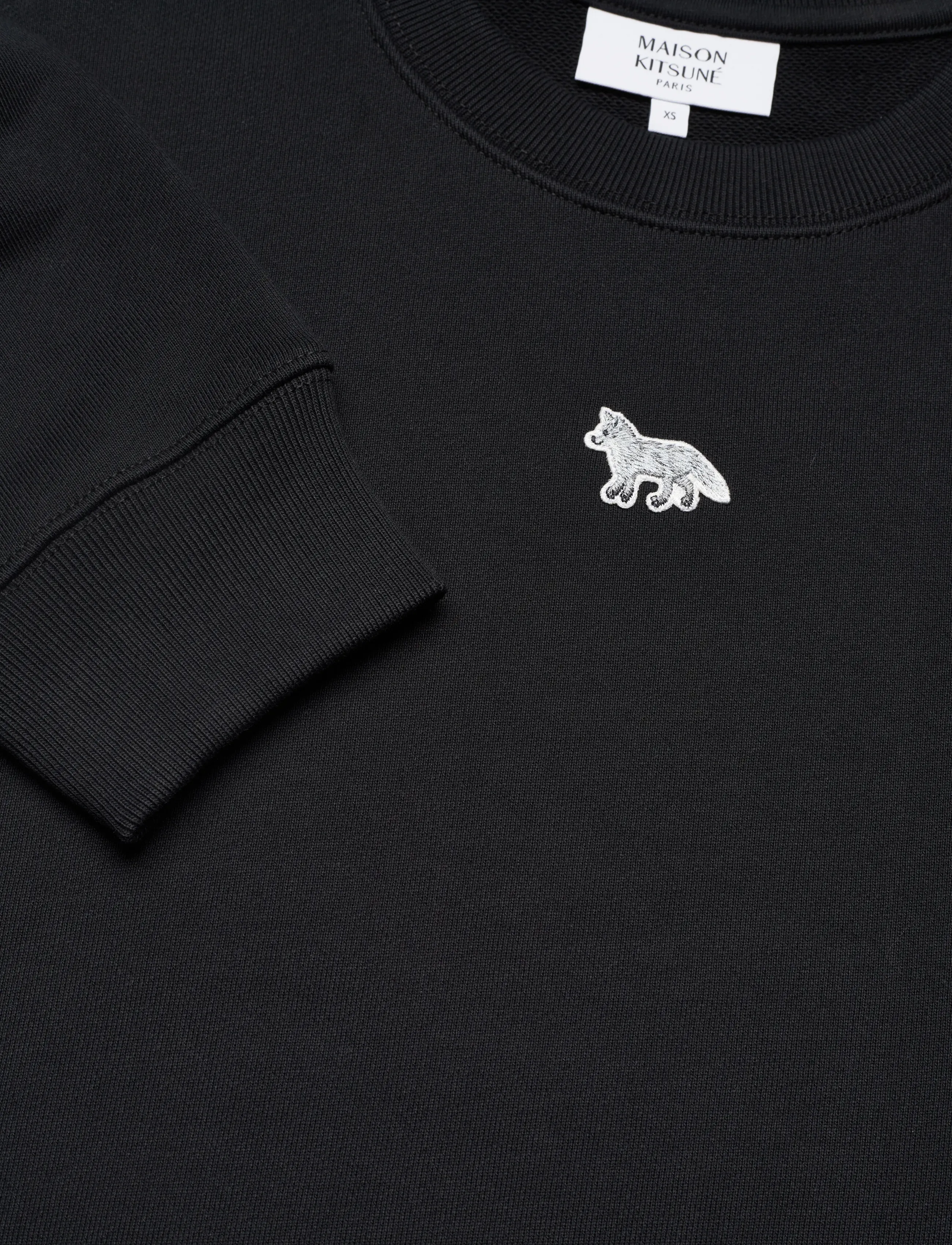 Maison Kitsune - BABY FOX OVERSIZE SWEATSHIRT BLACK - everyday style - black - 5
