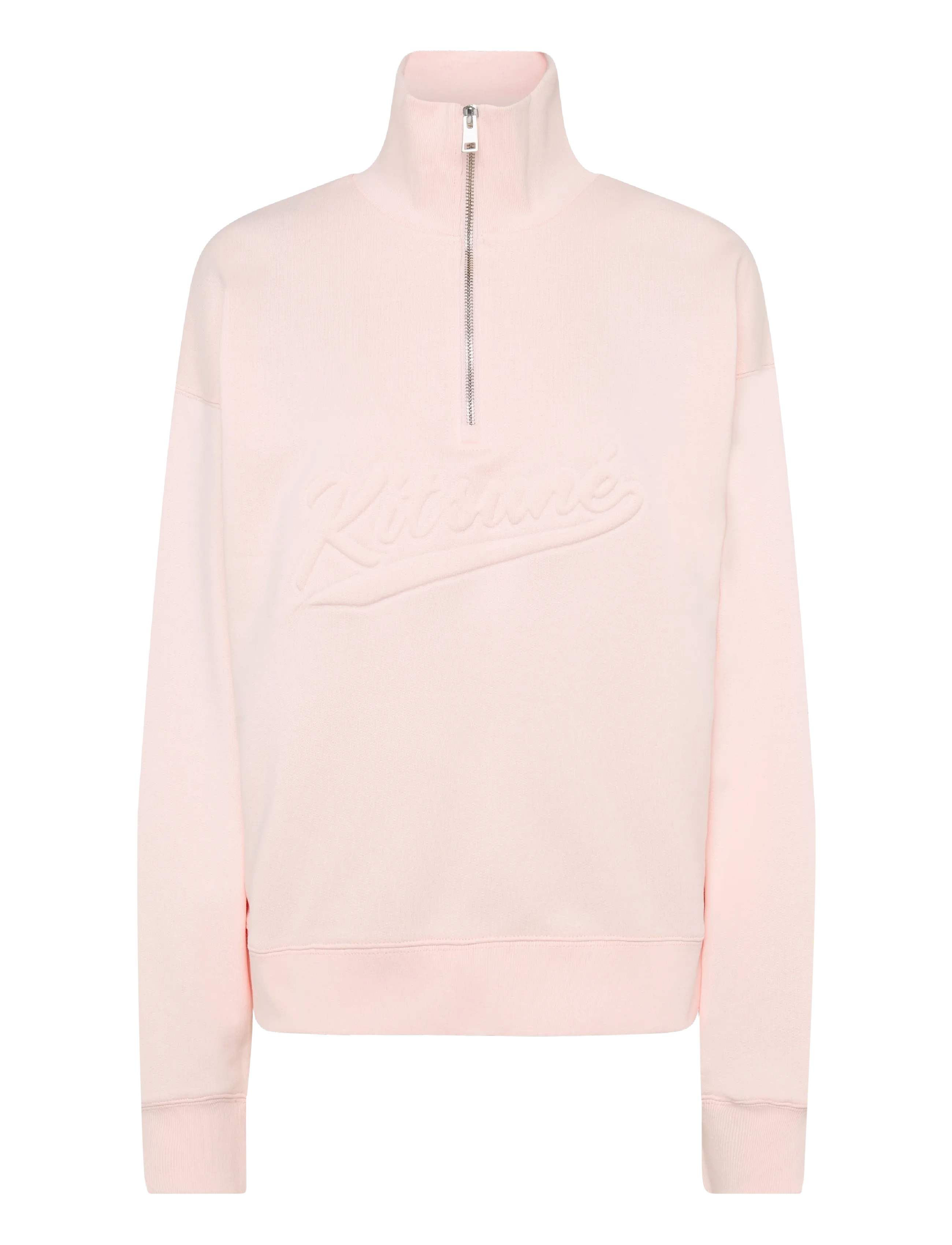 Maison Kitsune KITSUNE VARSITY HALF ZIP SWEATSHIRT - Pusad ja dressipluusid - PINK FIZZ / pink/rose