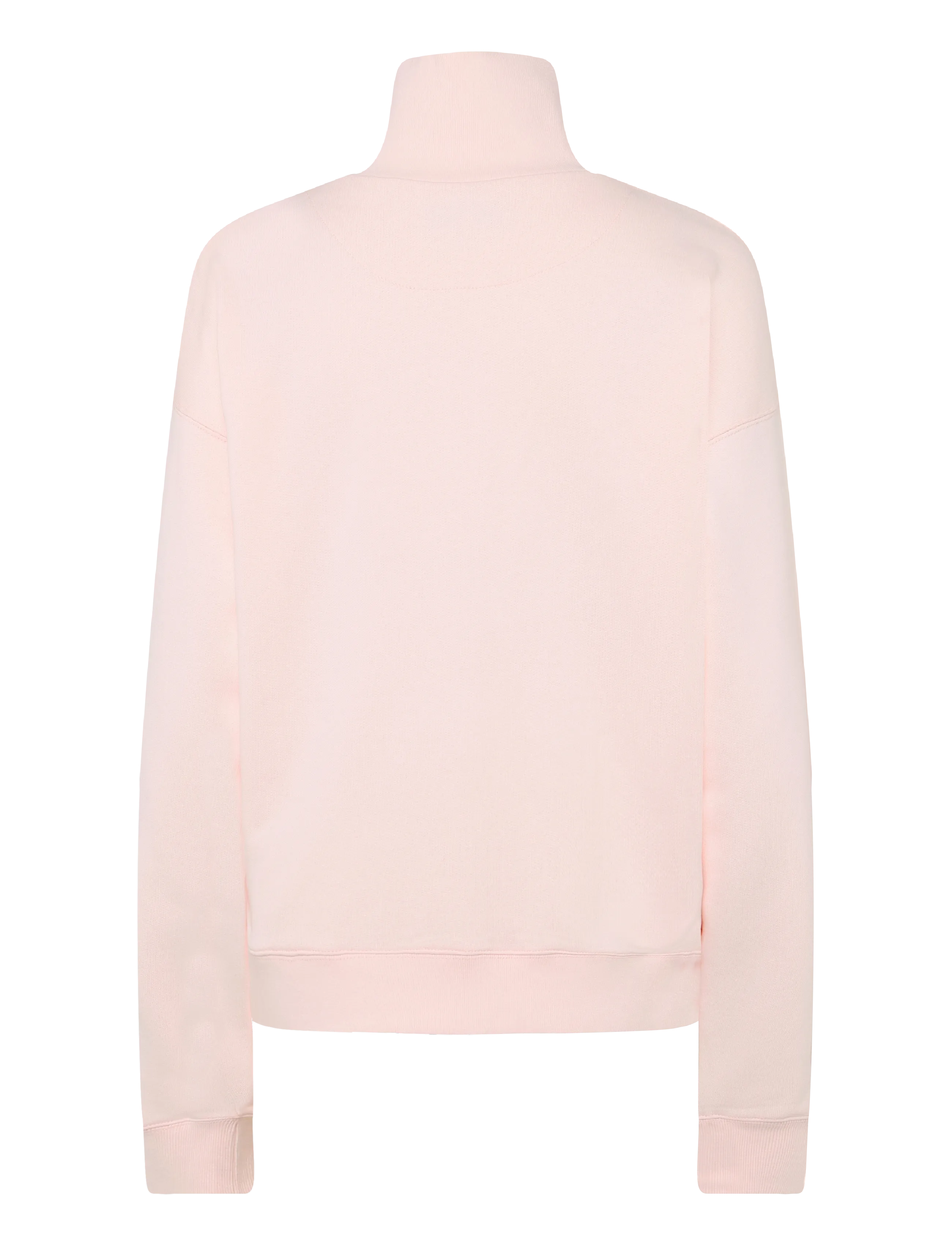 Maison Kitsune - KITSUNE VARSITY HALF ZIP SWEATSHIRT - pink fizz - 1