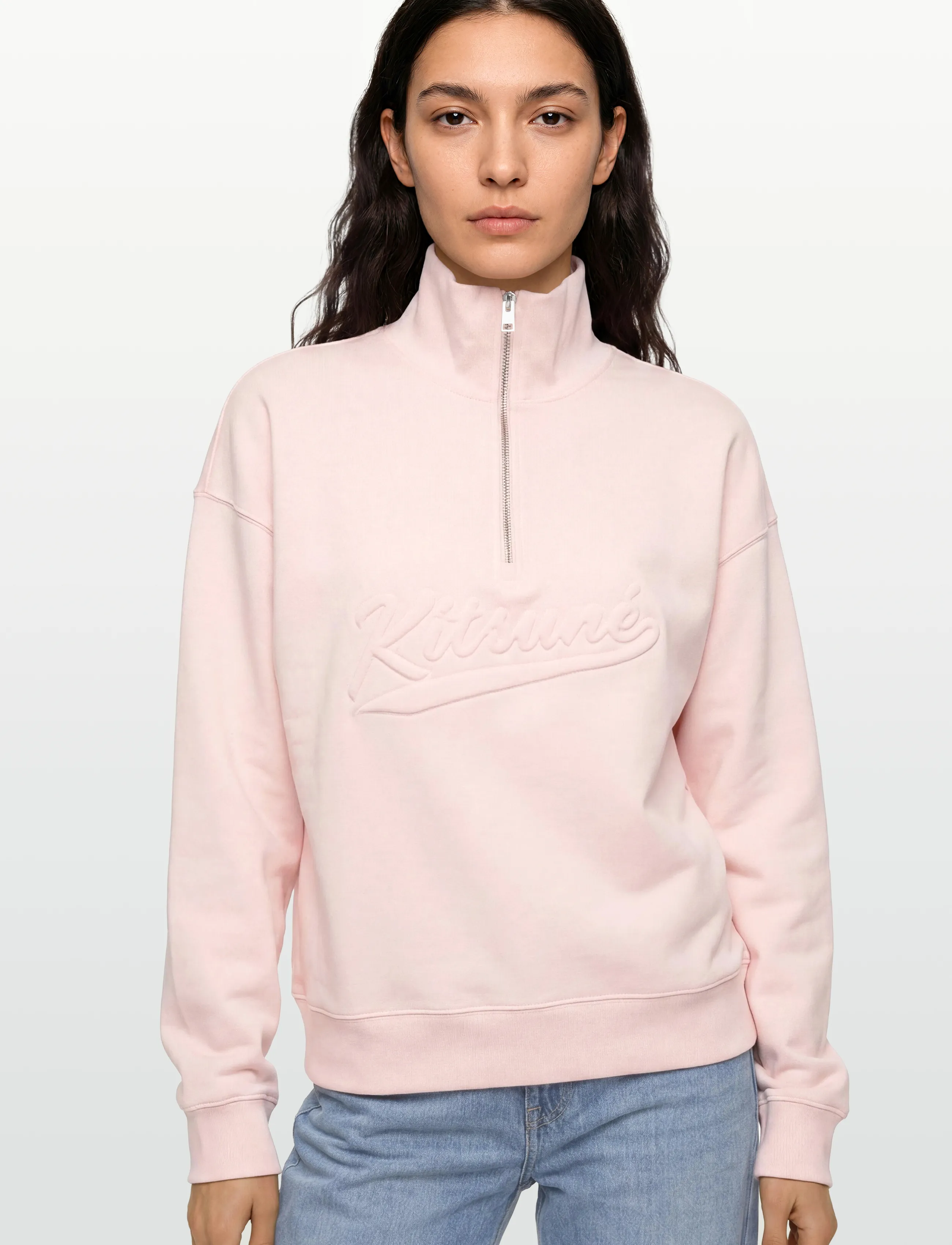 Kitsune Varsity Half Zip Sweatshirt 2