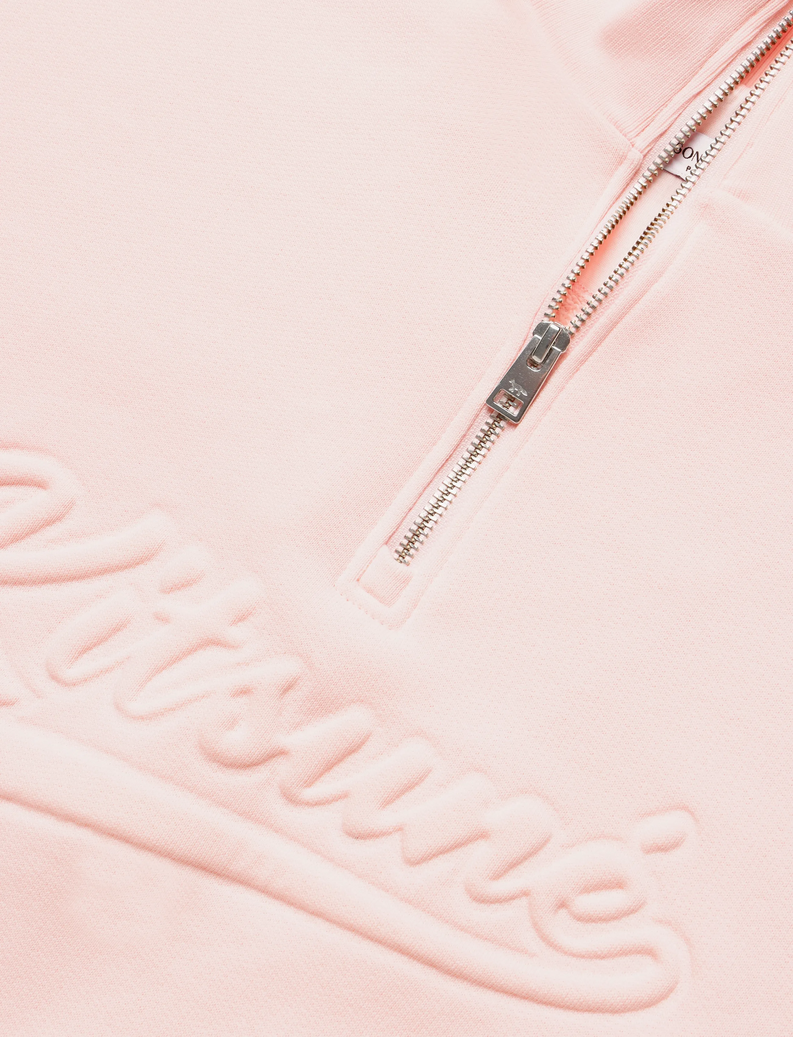 Maison Kitsune - KITSUNE VARSITY HALF ZIP SWEATSHIRT - pink fizz - 2