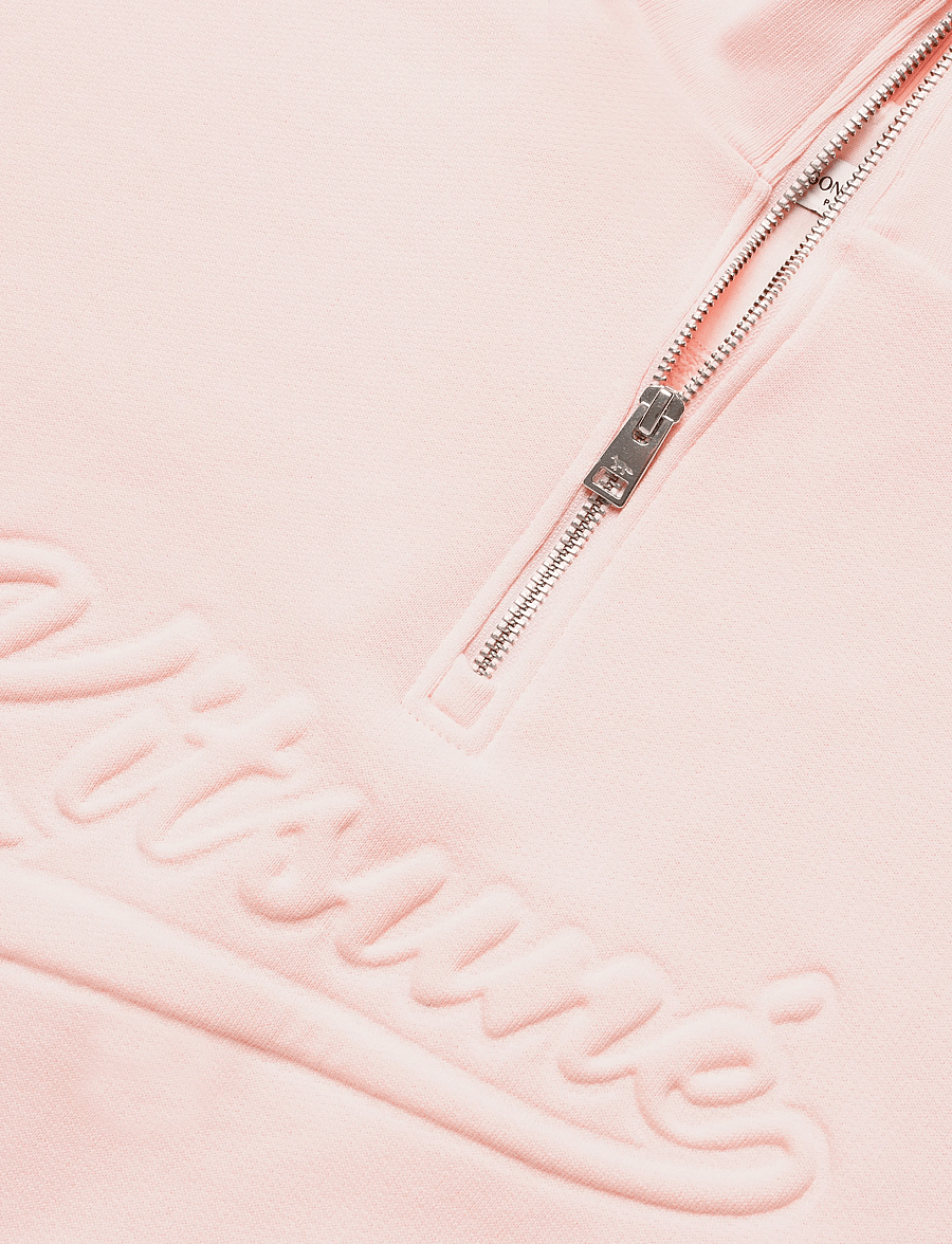 Maison Kitsune - KITSUNE VARSITY HALF ZIP SWEATSHIRT - sweatshirts - pink fizz - 5