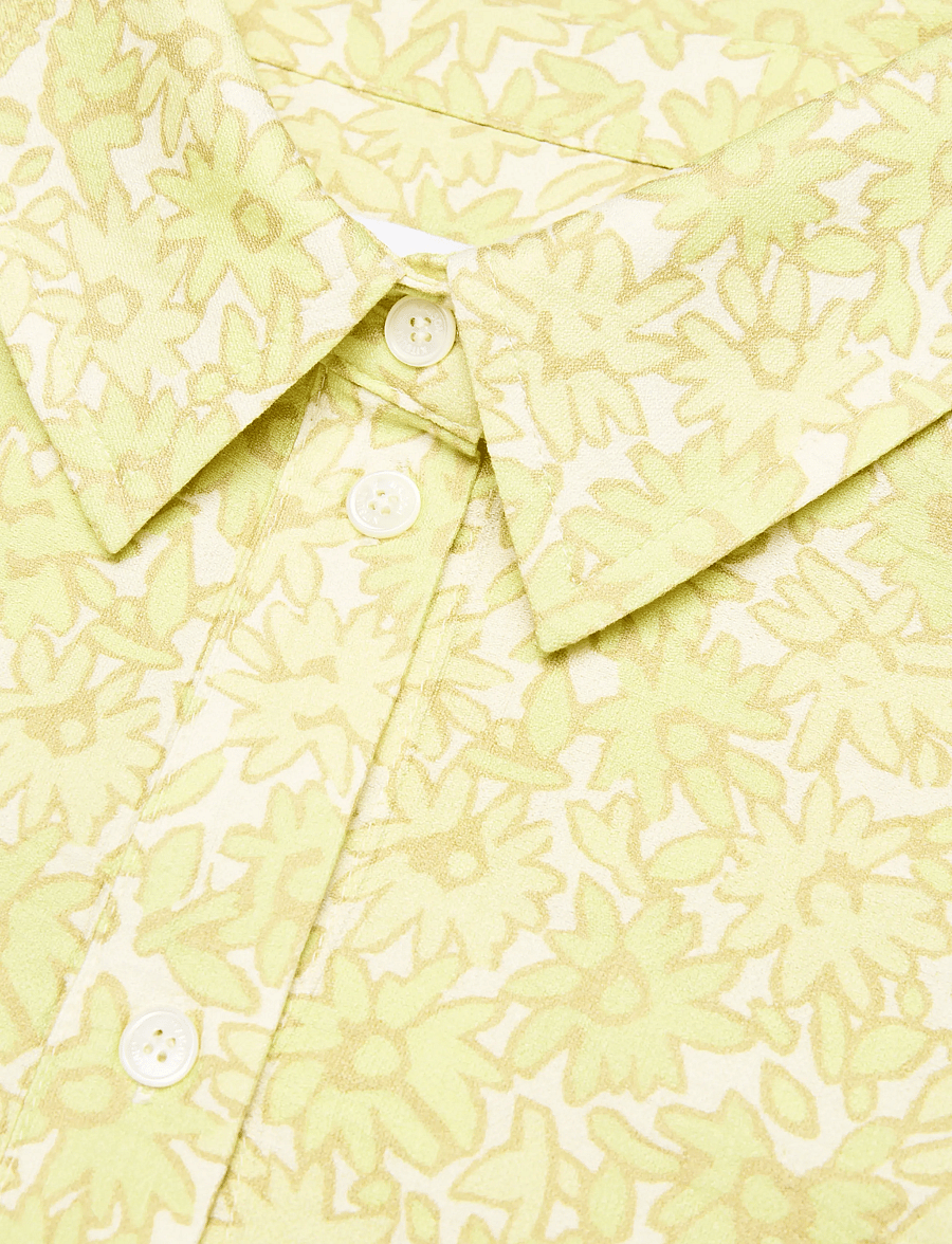 Maison Kitsune - BOXY SHORT SLEEVE SHIRT - kurzärmlige hemden - lime print - 5