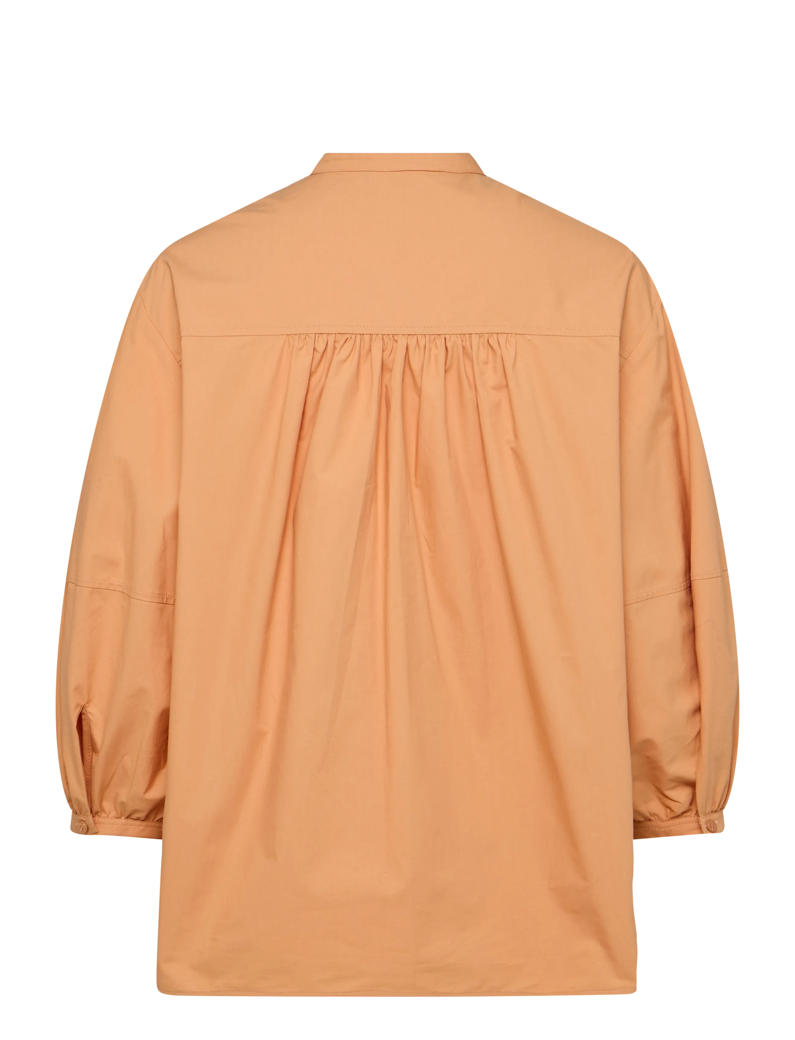 Maison Kitsune - CRAFTED EMBROIDERY MAXI SLEEVE SHIRT - long-sleeved shirts - saddle - 1