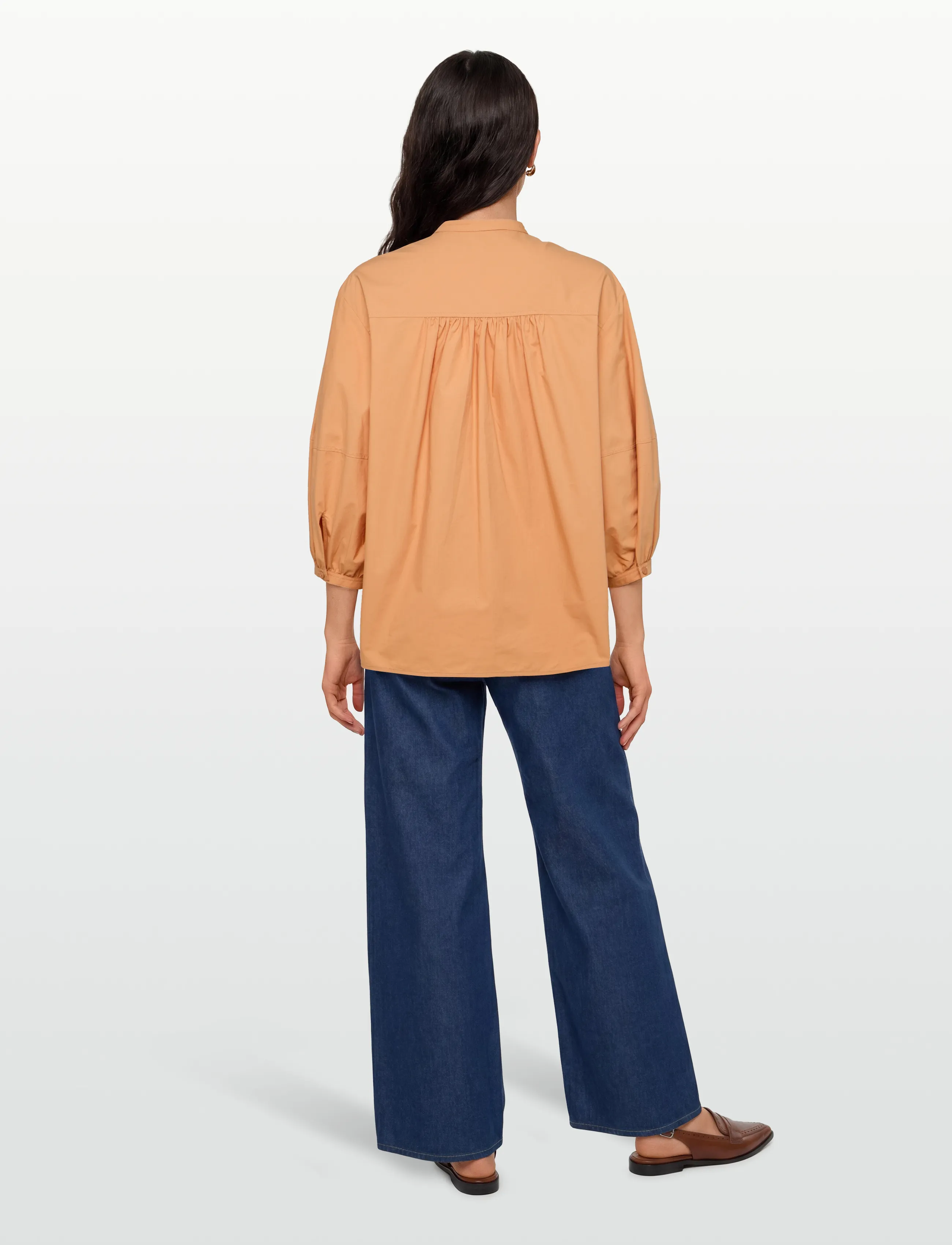 Maison Kitsune - CRAFTED EMBROIDERY MAXI SLEEVE SHIRT - chemises à manches longues - saddle - 4