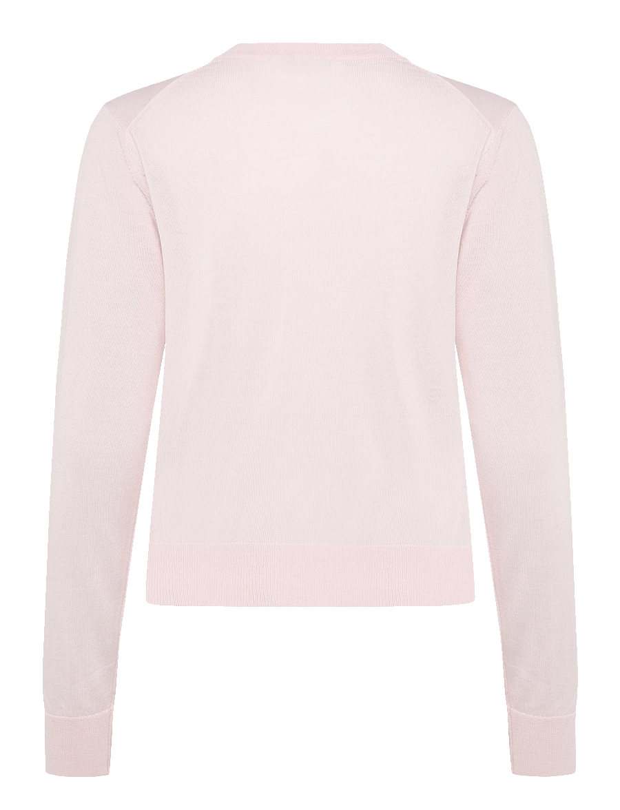 Maison Kitsune - BABY FOX PATCH REGULAR CARDIGAN - cardigans - pale pink - 1