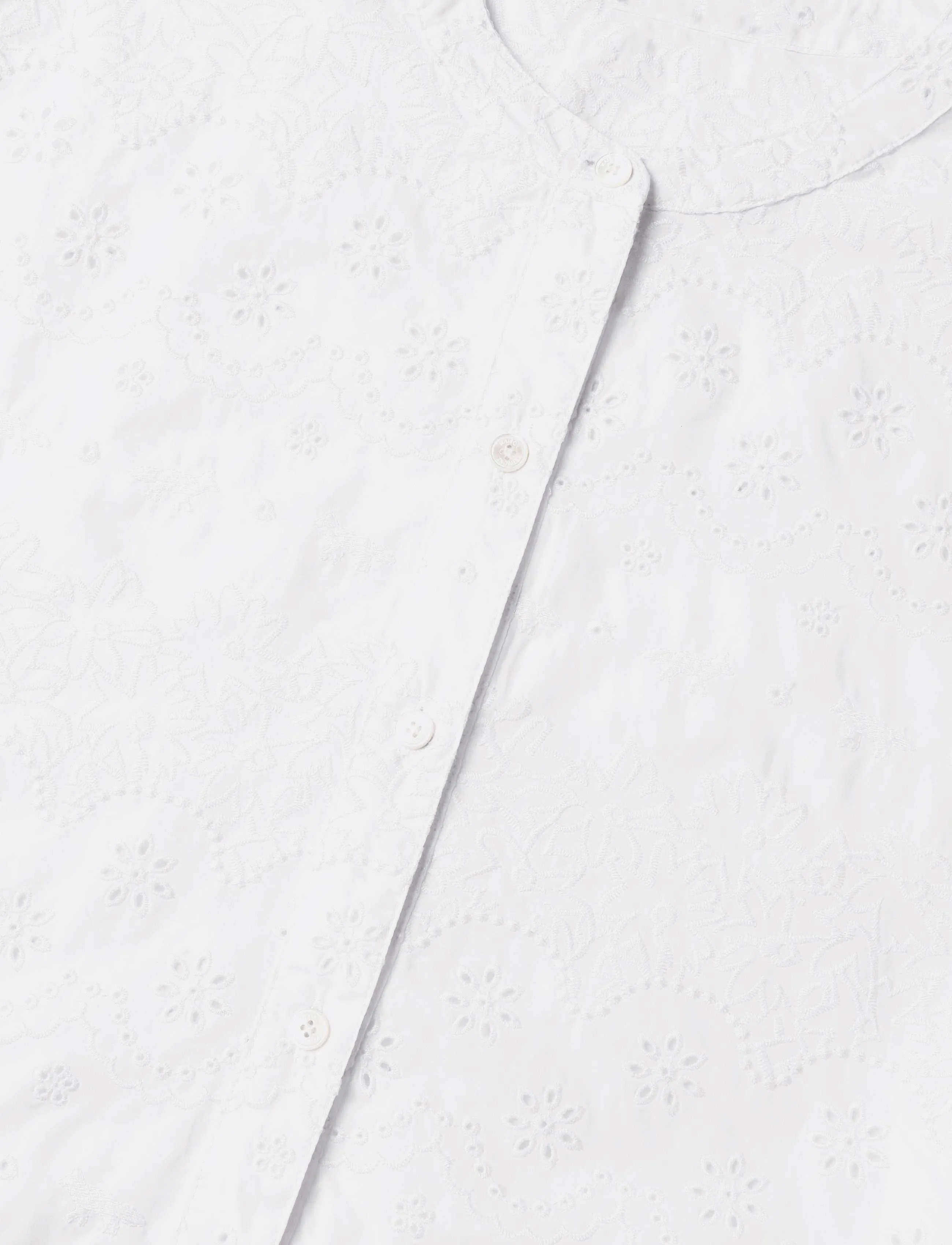 Maison Kitsune - BRODERIE ANGLAISE GODET MINI DRESS - white - 2