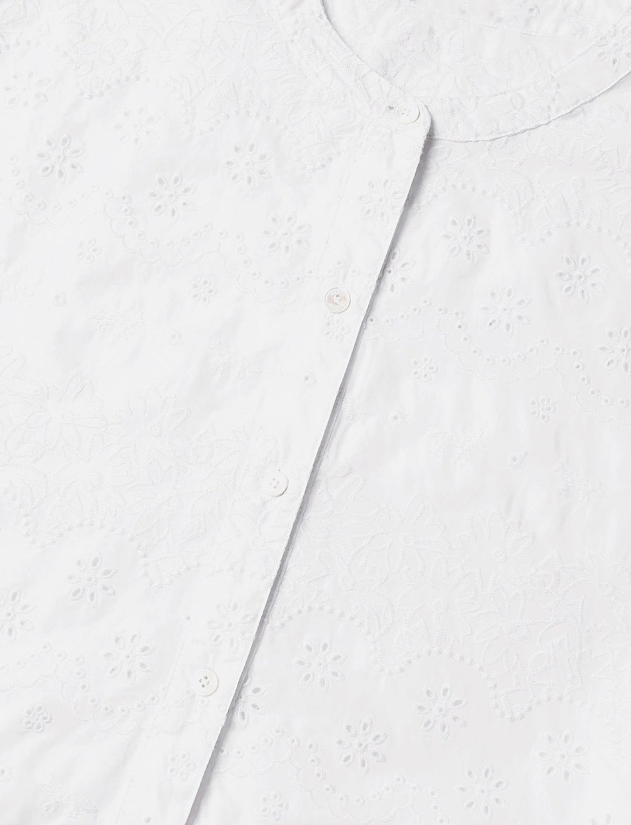 Maison Kitsune - BRODERIE ANGLAISE GODET MINI DRESS - sommerkleider - white - 2