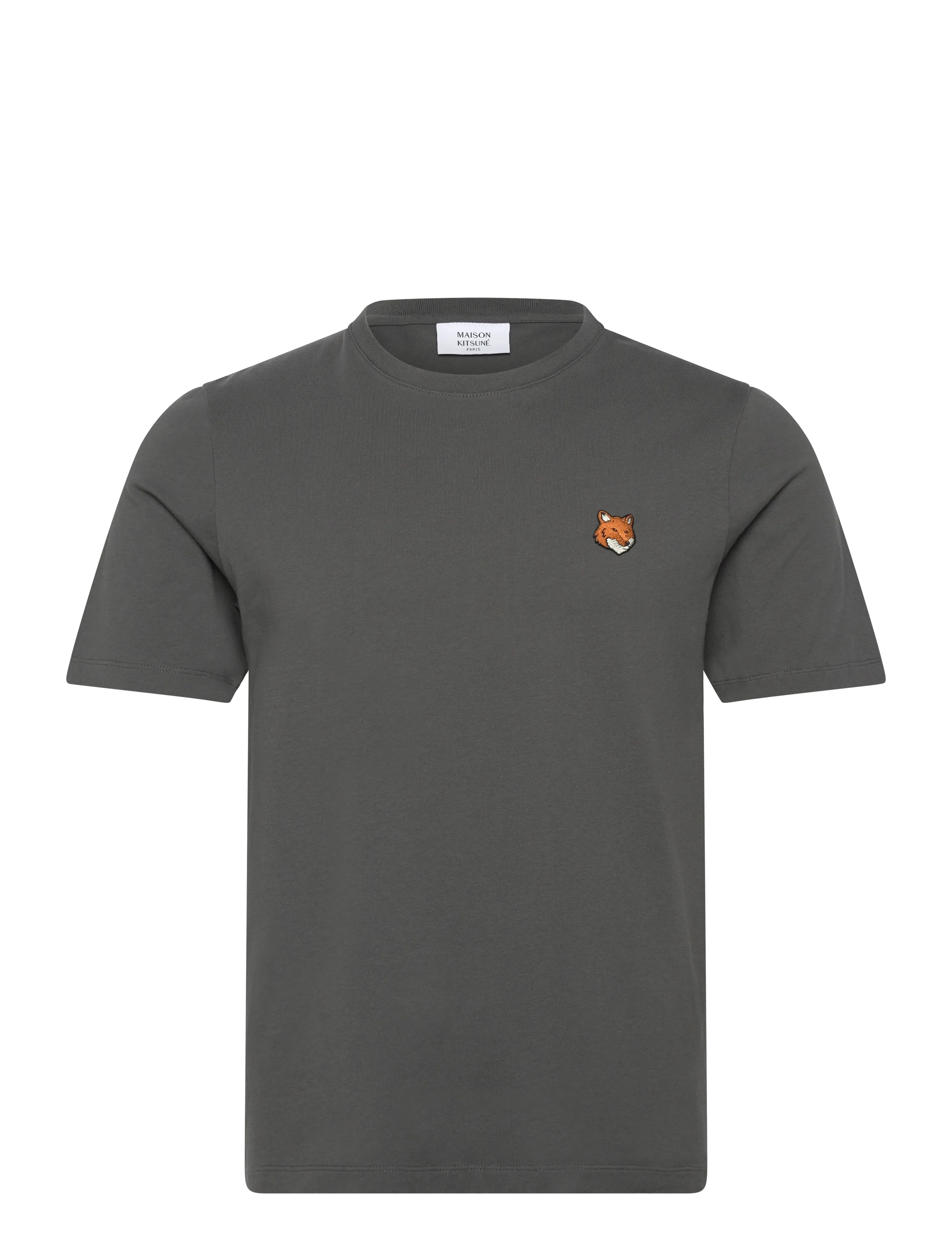 MAISON KITSUNE Fox Head Regular T-Shirt Grau - M - Herren