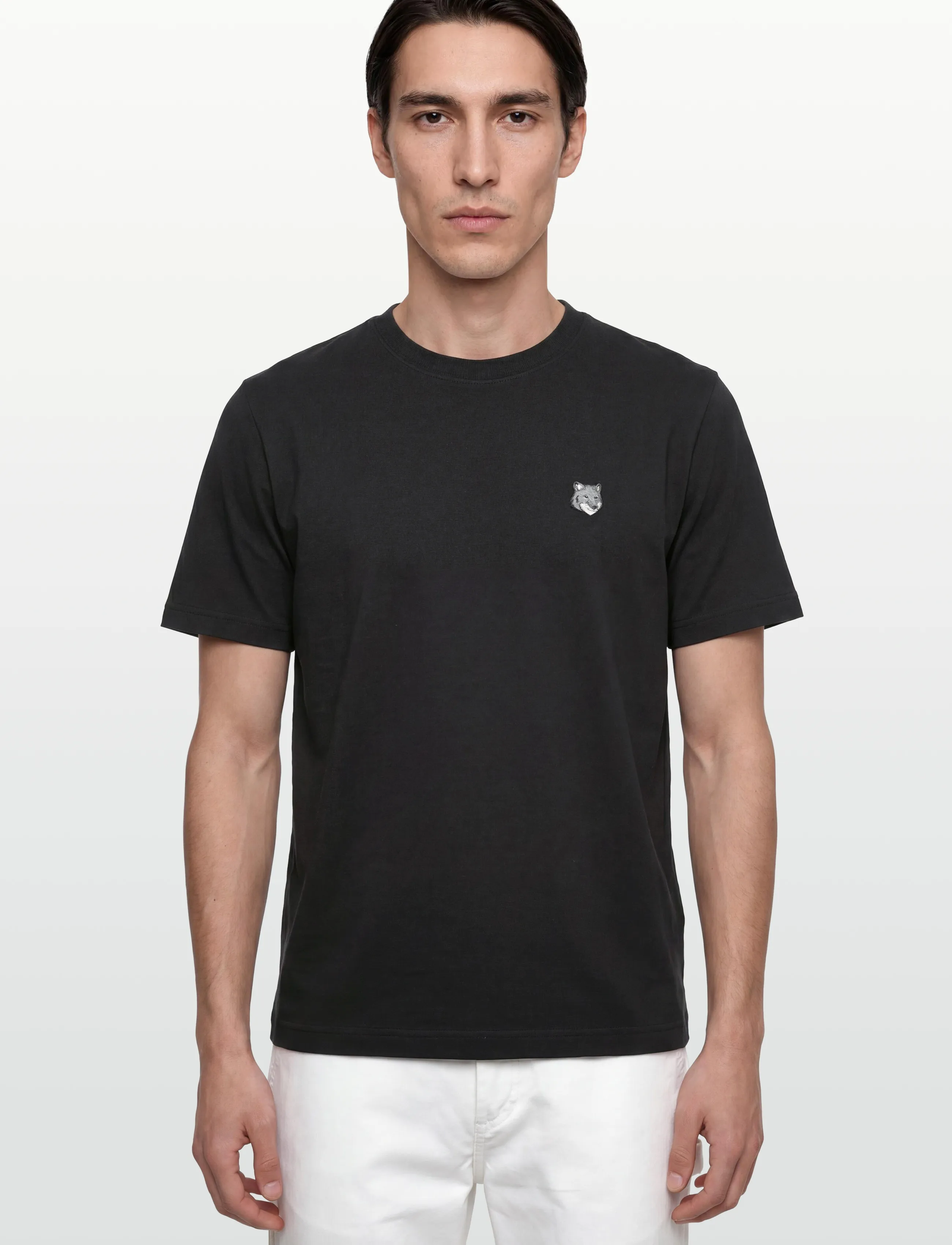 Maison Kitsune - FOX HEAD COMFORT TEE-SHIRT - kortärmade t-shirts - black - 3