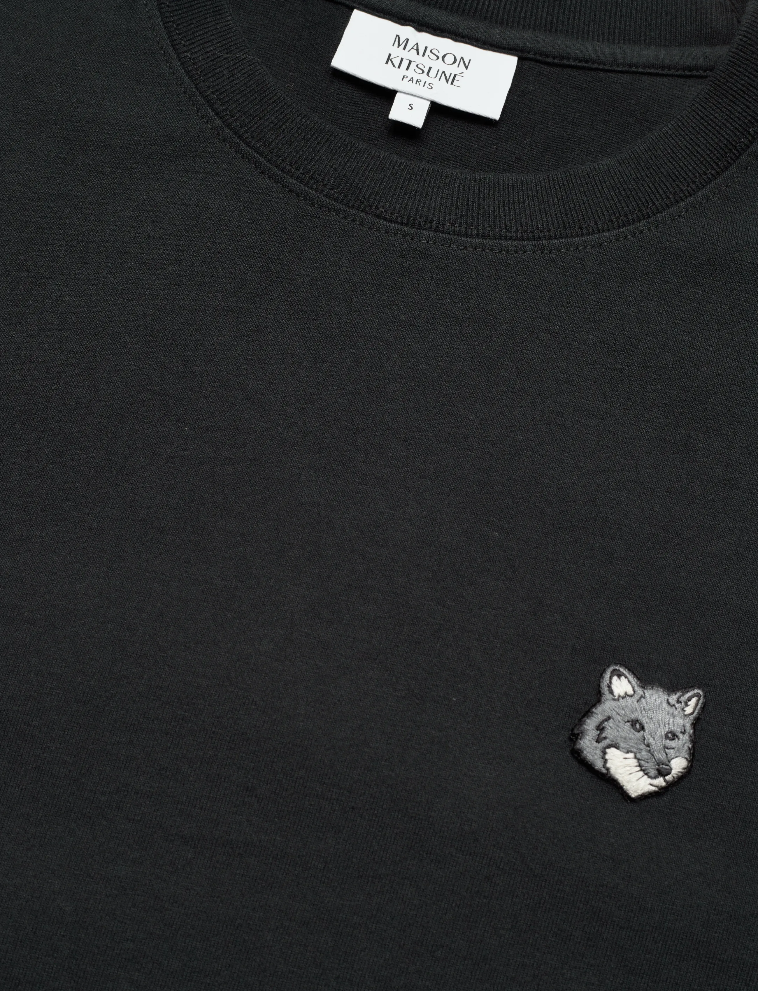 Maison Kitsune - FOX HEAD COMFORT TEE-SHIRT - kortärmade t-shirts - black - 5