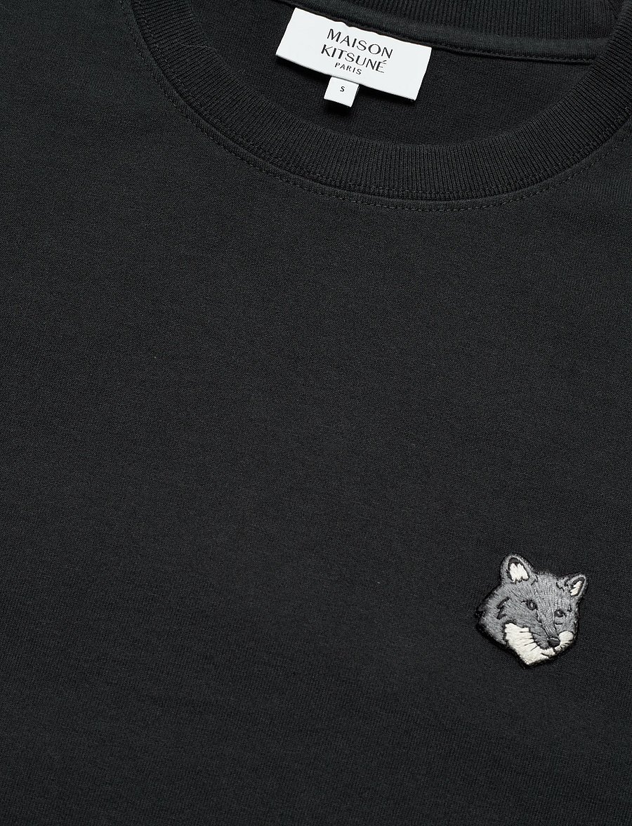 Maison Kitsune - FOX HEAD COMFORT TEE-SHIRT - kortærmede t-shirts - black - 5