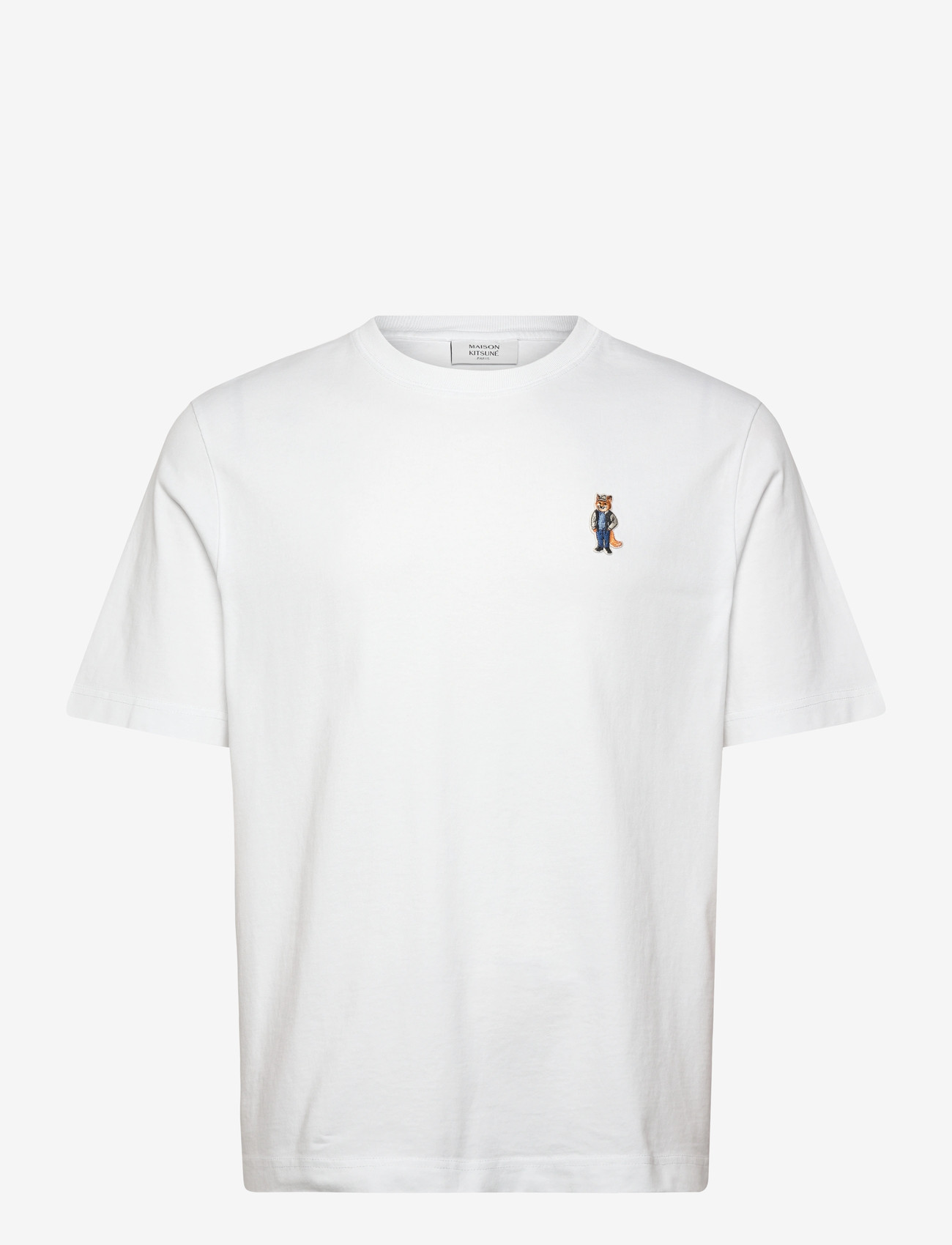 Maison Kitsune - DRESSED FOX COMFORT  TEE-SHIRT - lühikeste varrukatega t-särgid - white - 0