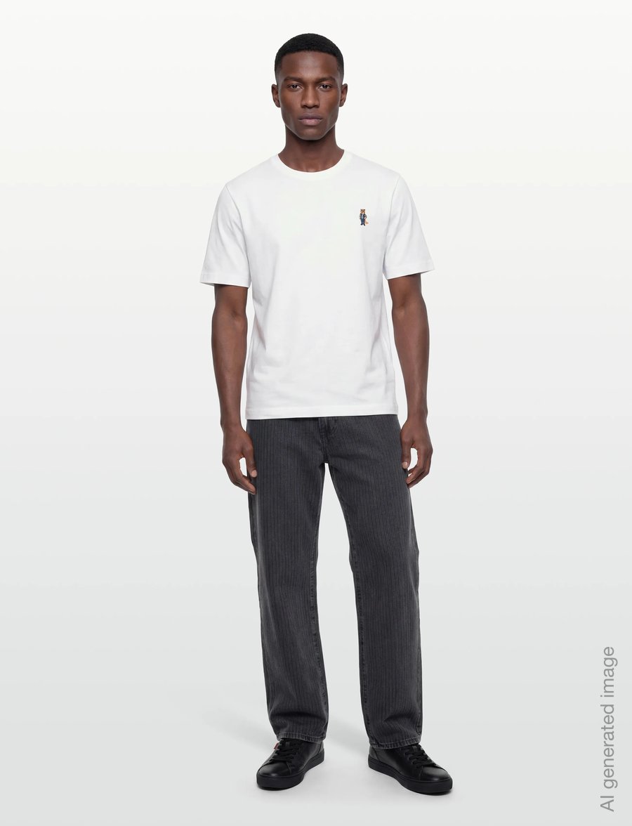 Maison Kitsune - DRESSED FOX COMFORT TEE-SHIRT - kortärmade t-shirts - white - 0