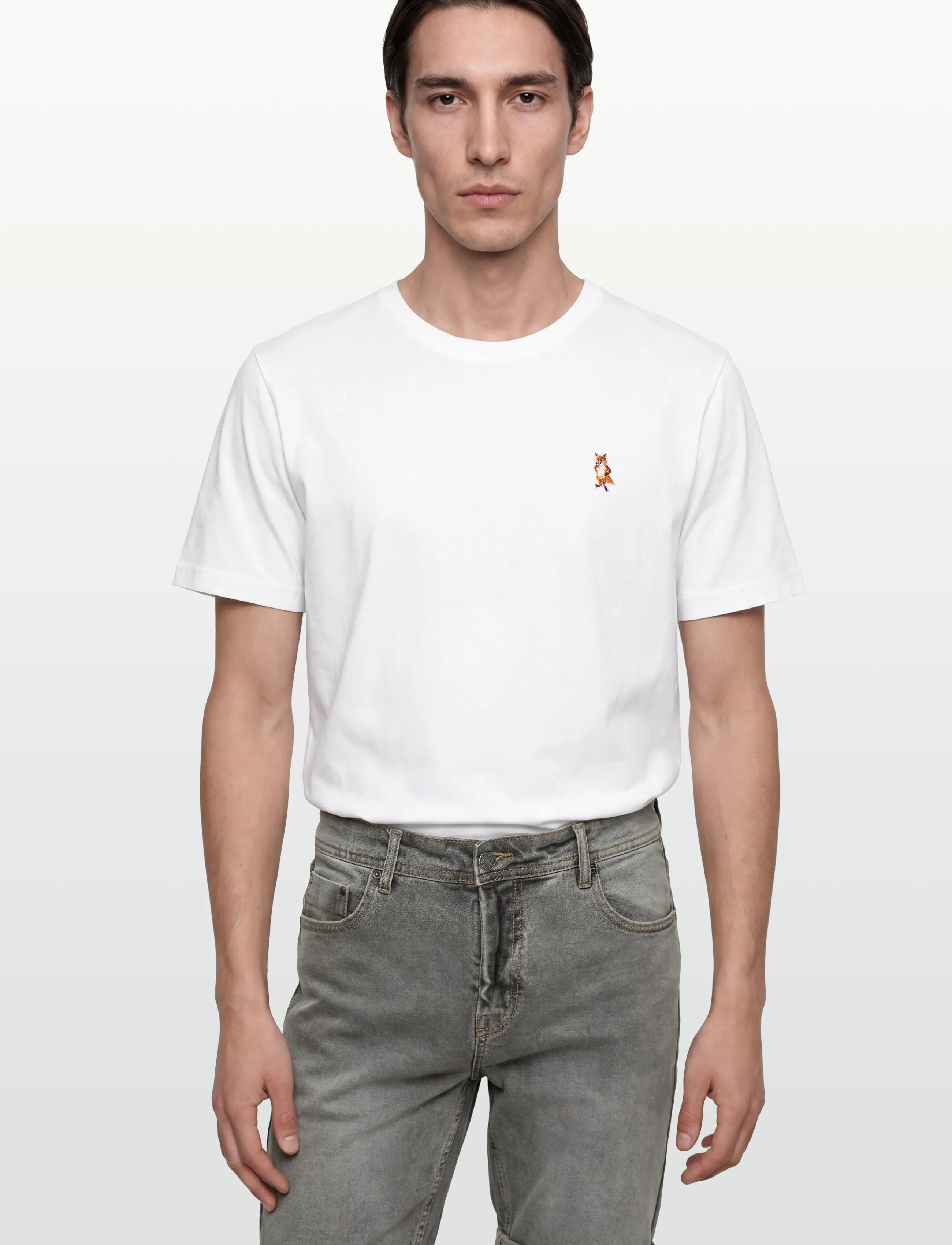 Maison Kitsune Standing Fox Comfort Tee-Shirt t-shirts med tryck herr – bild 2