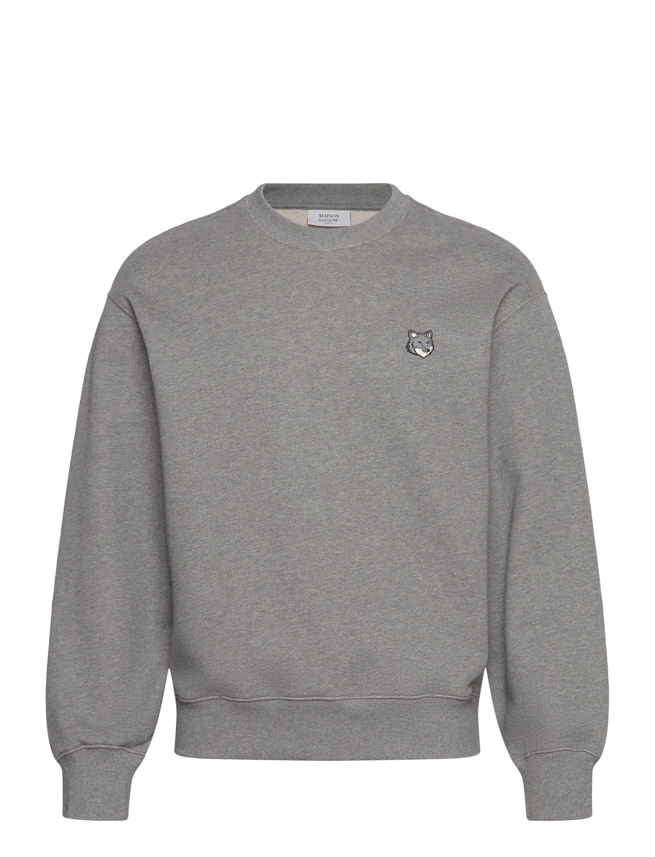 Maison Kitsune GREY FOX HEAD PATCH  COMFORT SWEATSHIRT - Nyheder - MEDIUMGREYMELANGE / grey