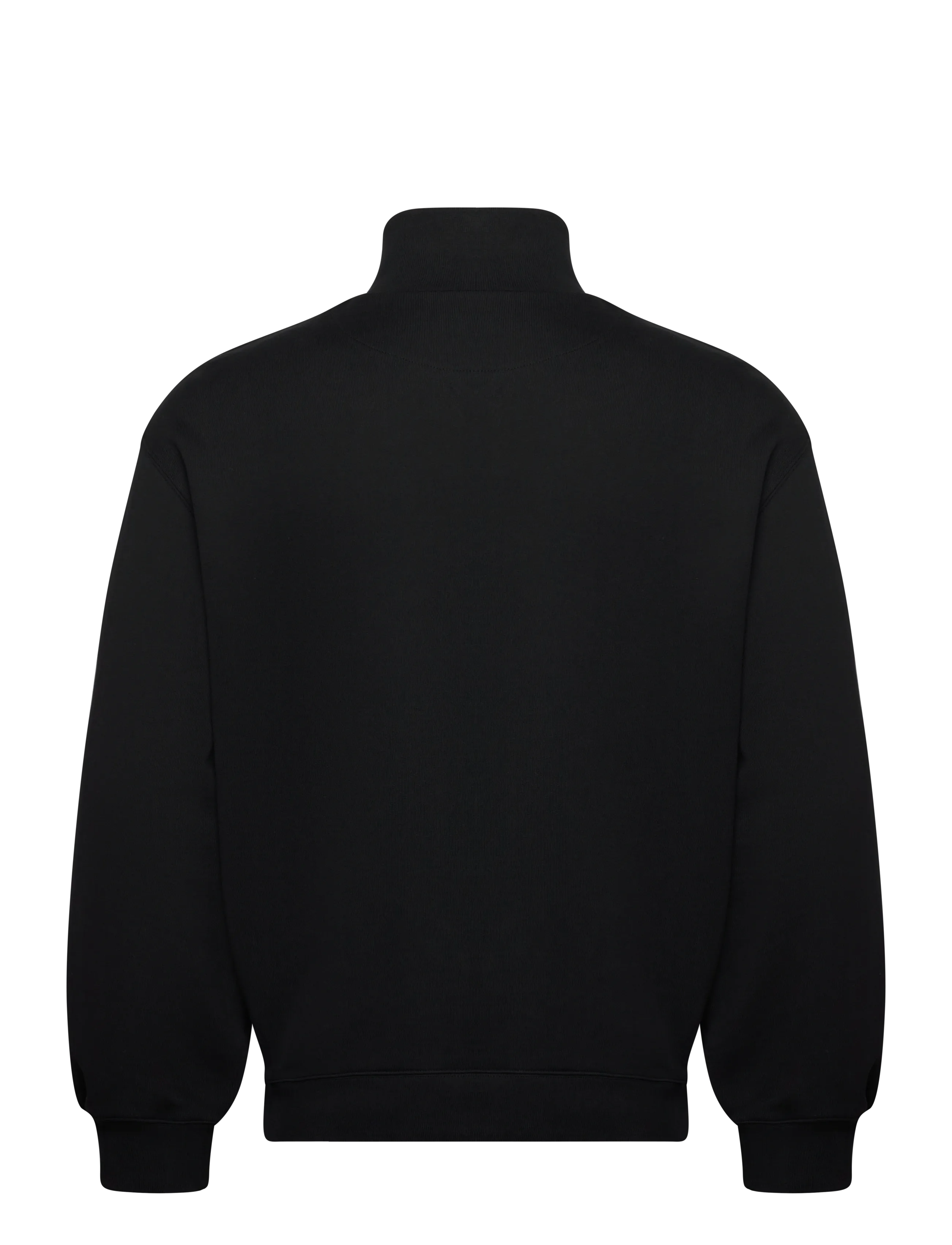 Maison Kitsune - GREY FOX HEAD PATCH COMFORT HALF ZIPPED SWEATSHIRT - clothing - black - 2