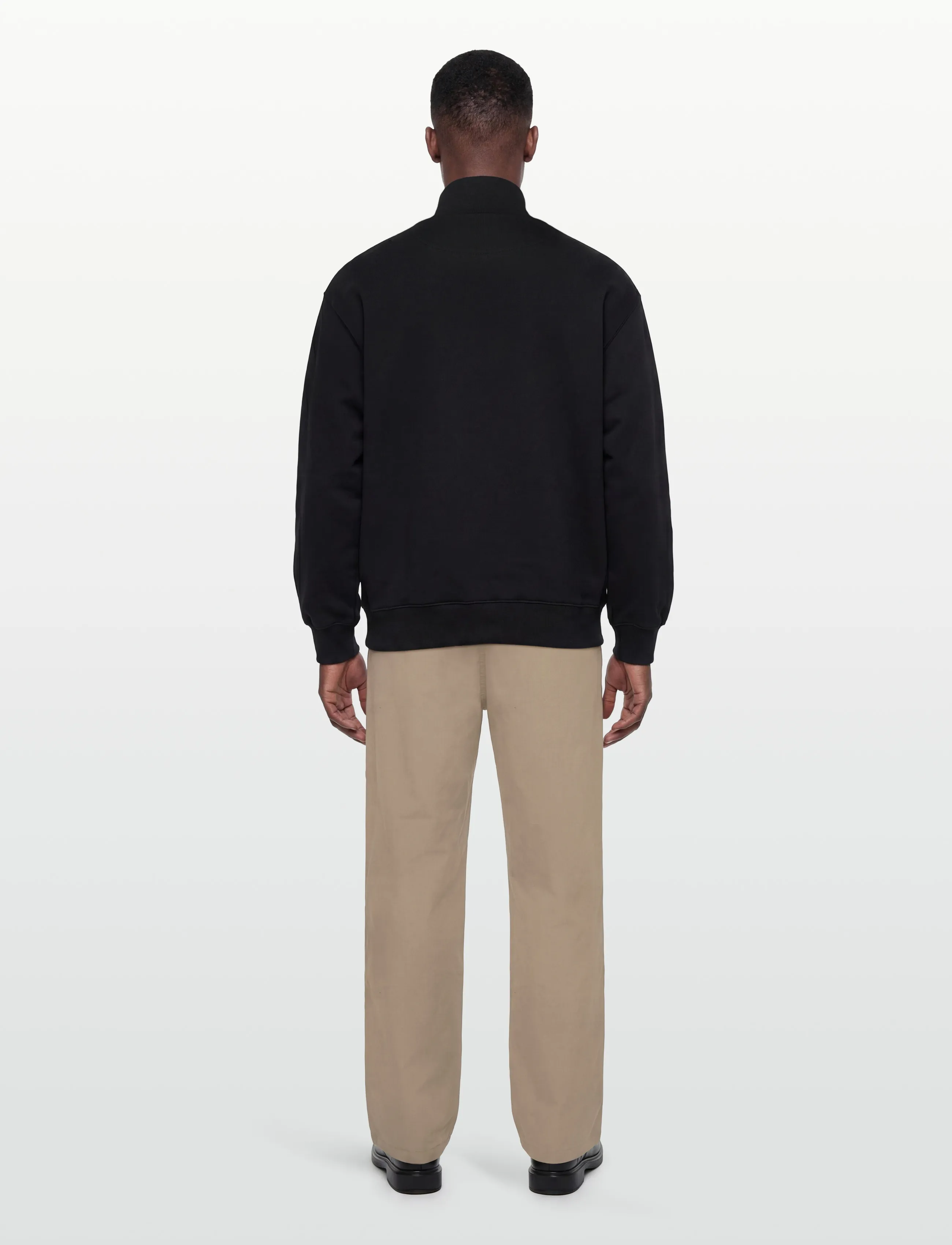 Maison Kitsune - GREY FOX HEAD PATCH COMFORT HALF ZIPPED SWEATSHIRT - clothing - black - 4