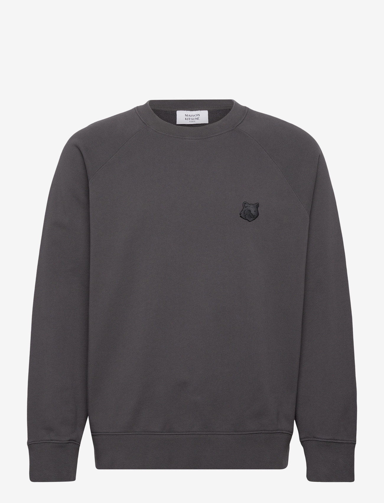 Maison Kitsune - FOX HEAD OVERSIZE SWEATSHIRT - clothing - charcoal - 1