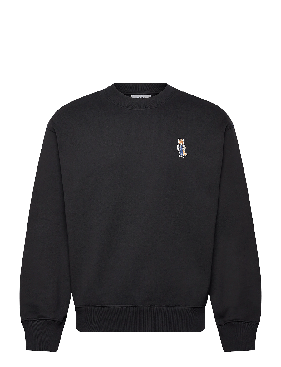 Maison Kitsune - DRESSED FOX COMFORT SWEATSHIRT - sweatshirts - black - 1