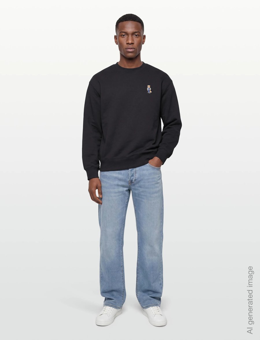 Maison Kitsune - DRESSED FOX COMFORT SWEATSHIRT - sweatshirts - black - 0