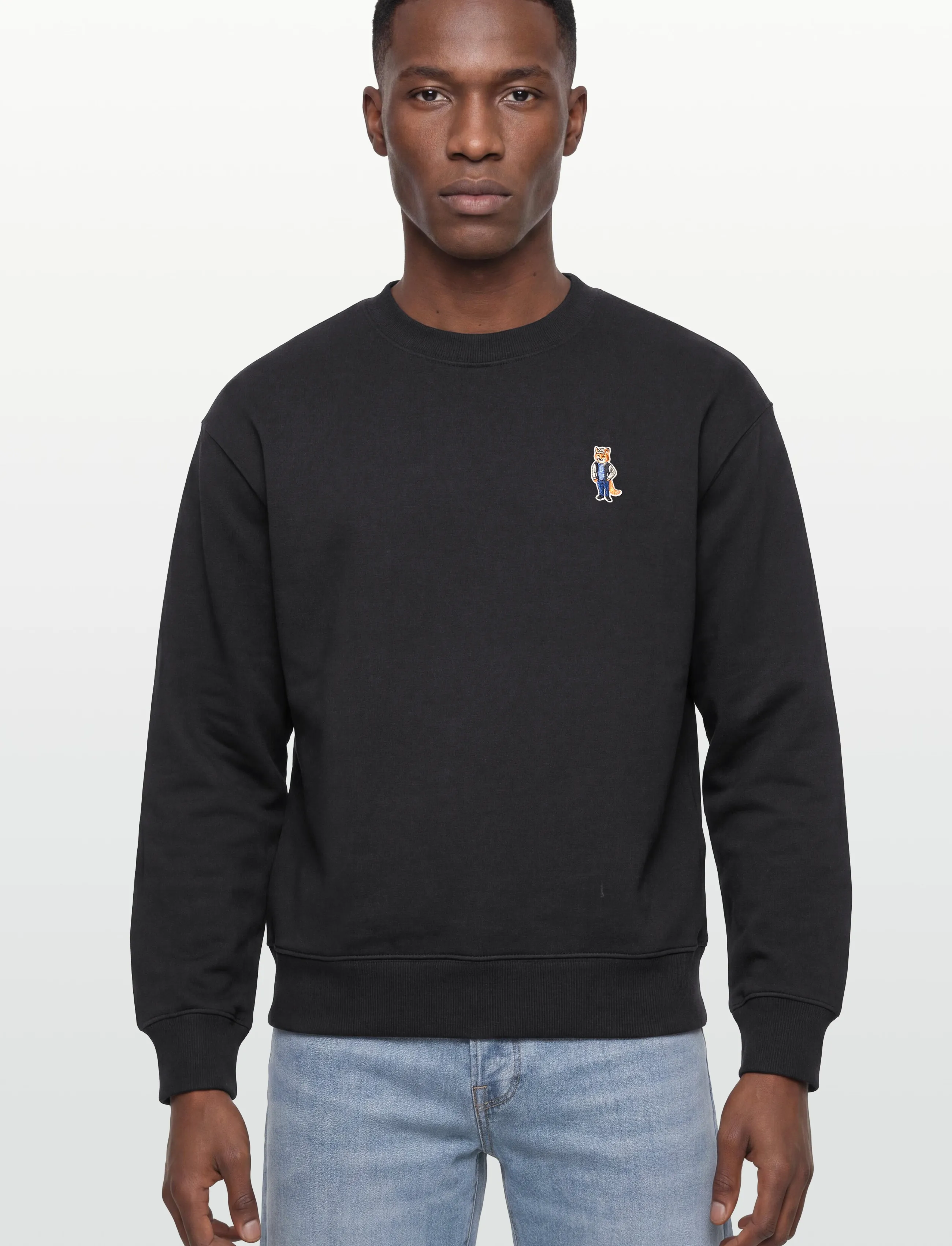 Maison Kitsune - DRESSED FOX COMFORT SWEATSHIRT - rõivad - black - 3