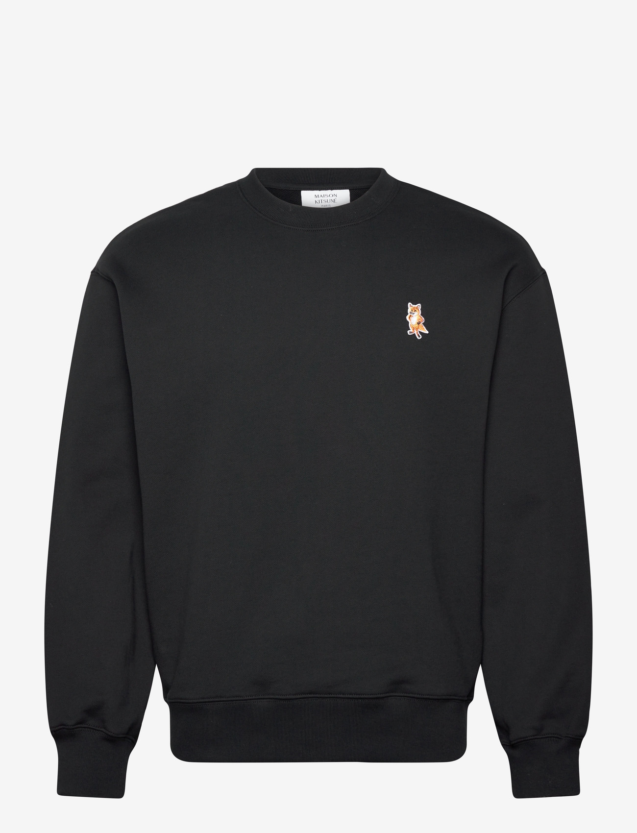 Maison Kitsune - STANDING FOX COMFORT SWEATSHIRT - tøj - black - 1