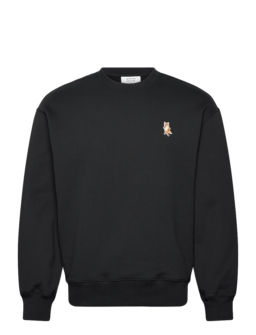 Maison Kitsune - STANDING FOX COMFORT SWEATSHIRT - swetry - black - 1