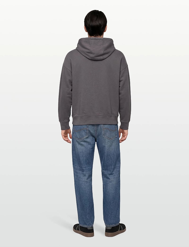 Maison Kitsune - FOX HEAD ZIPPED OVERSIZE HOODIE - hættetrøjer - charcoal - 4