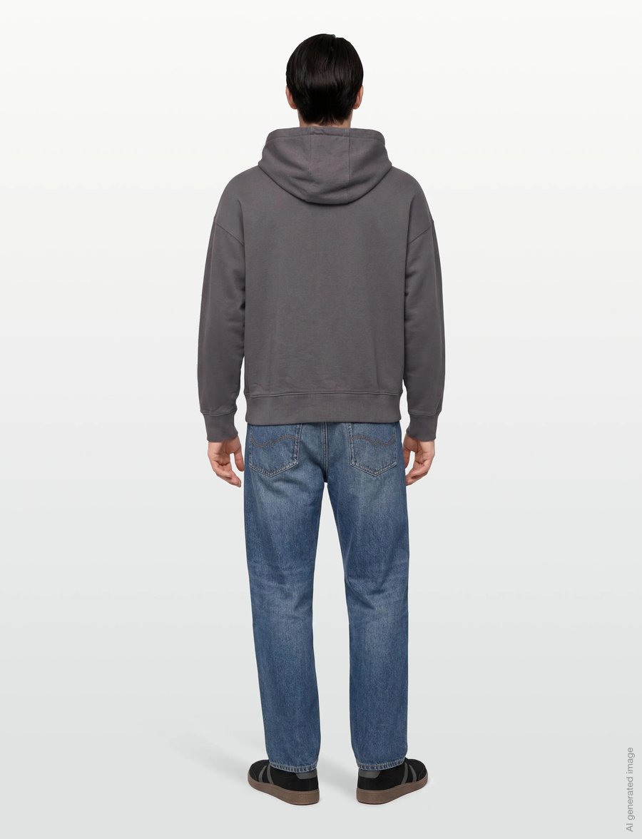 Maison Kitsune - FOX HEAD ZIPPED OVERSIZE HOODIE - kapuzenpullover - charcoal - 4