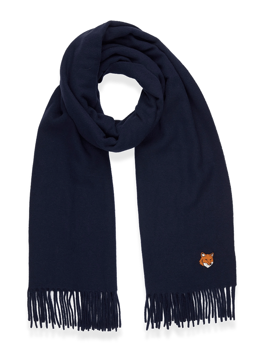 Maison Kitsune - FOX HEAD SCARF - talvesallid - classicnavy - 0