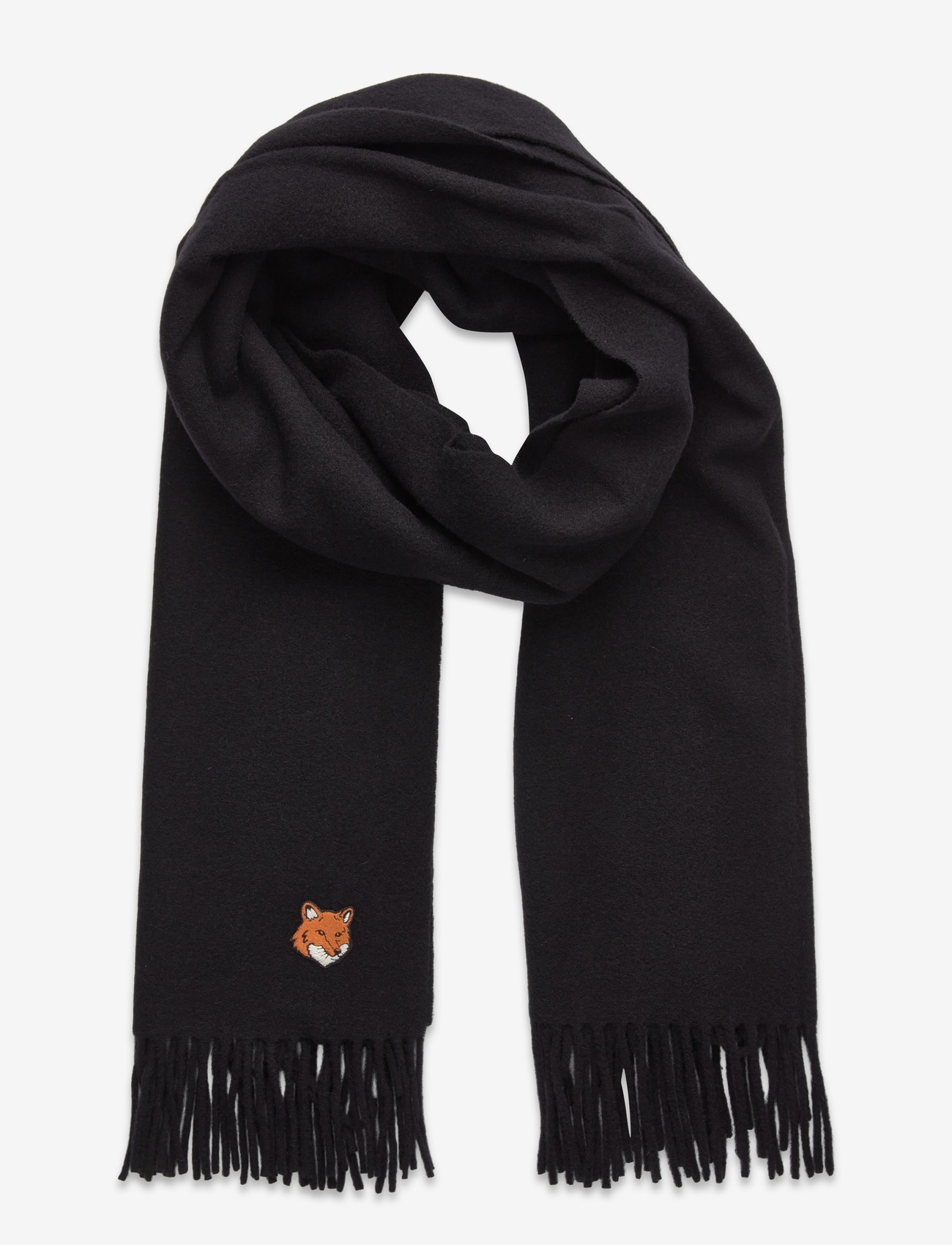 Maison Kitsune - FOX HEAD SCARF - halstørklæder - black - 0