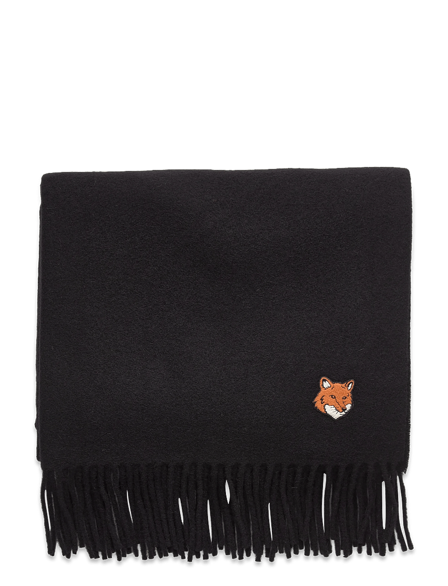 Maison Kitsune - FOX HEAD SCARF - winterschals - black - 1